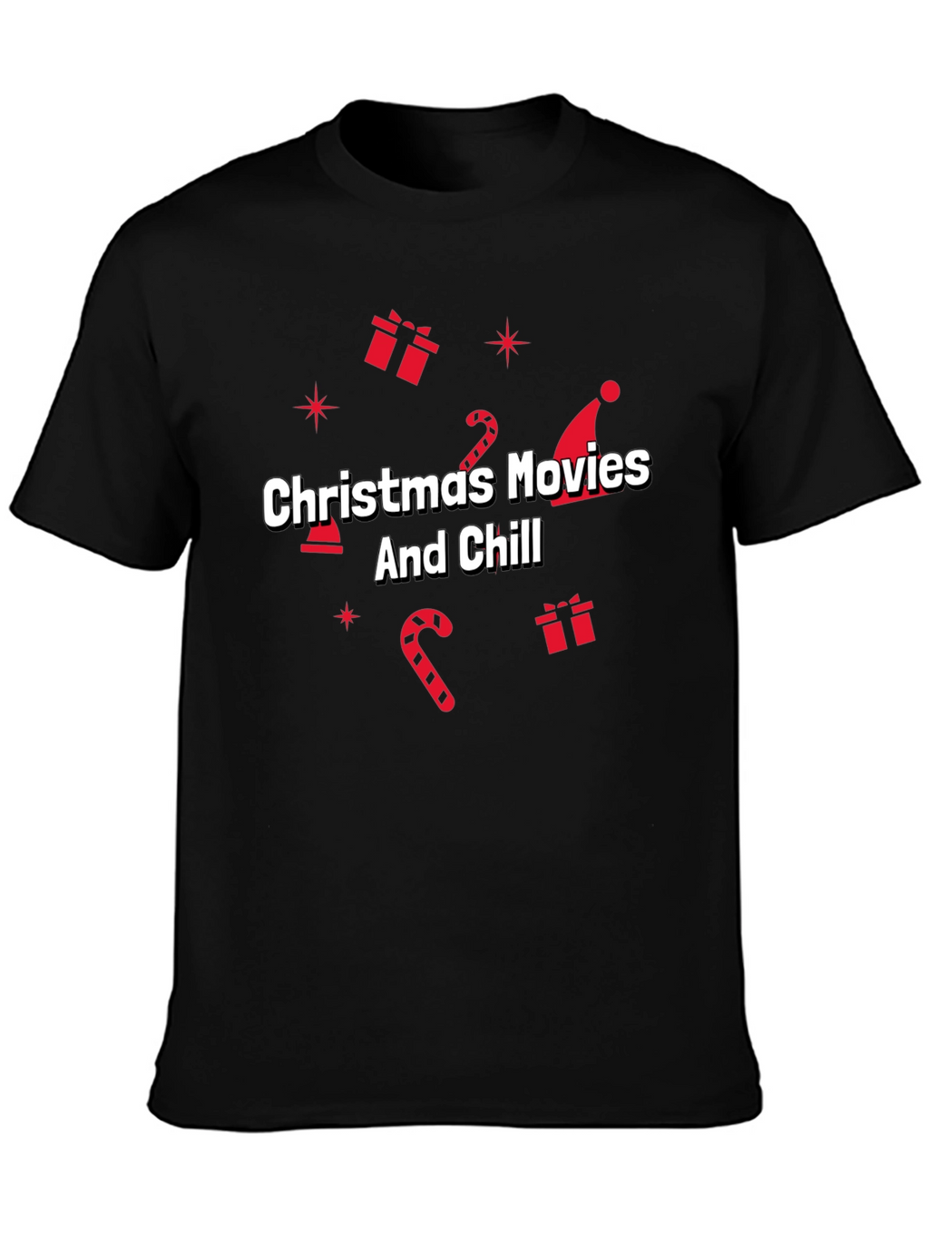 Christmas Movies & Chill Black Holiday T-Shirt