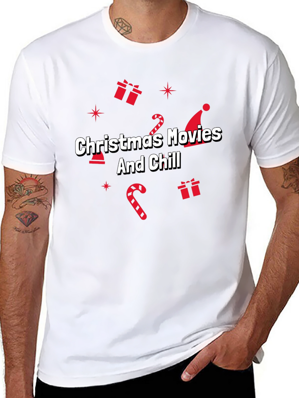 Christmas Movies & Chill Black Holiday T-Shirt