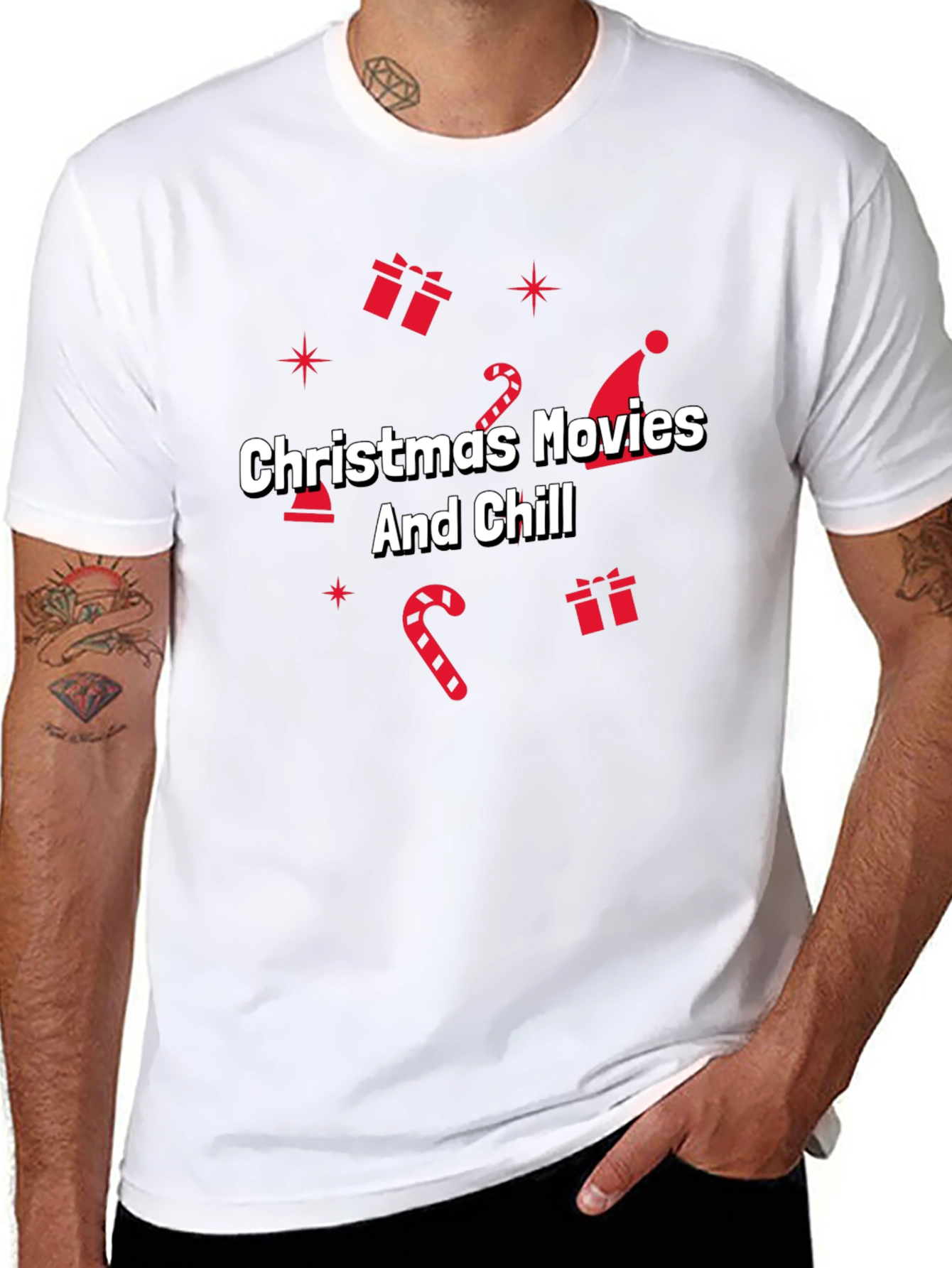 Christmas Movies & Chill Black Holiday T-Shirt