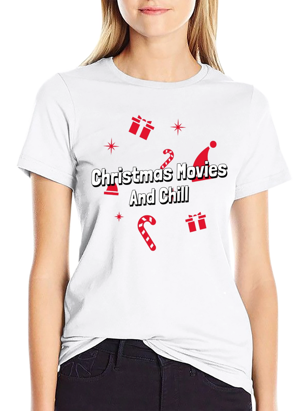 Christmas Movies & Chill Black Holiday T-Shirt