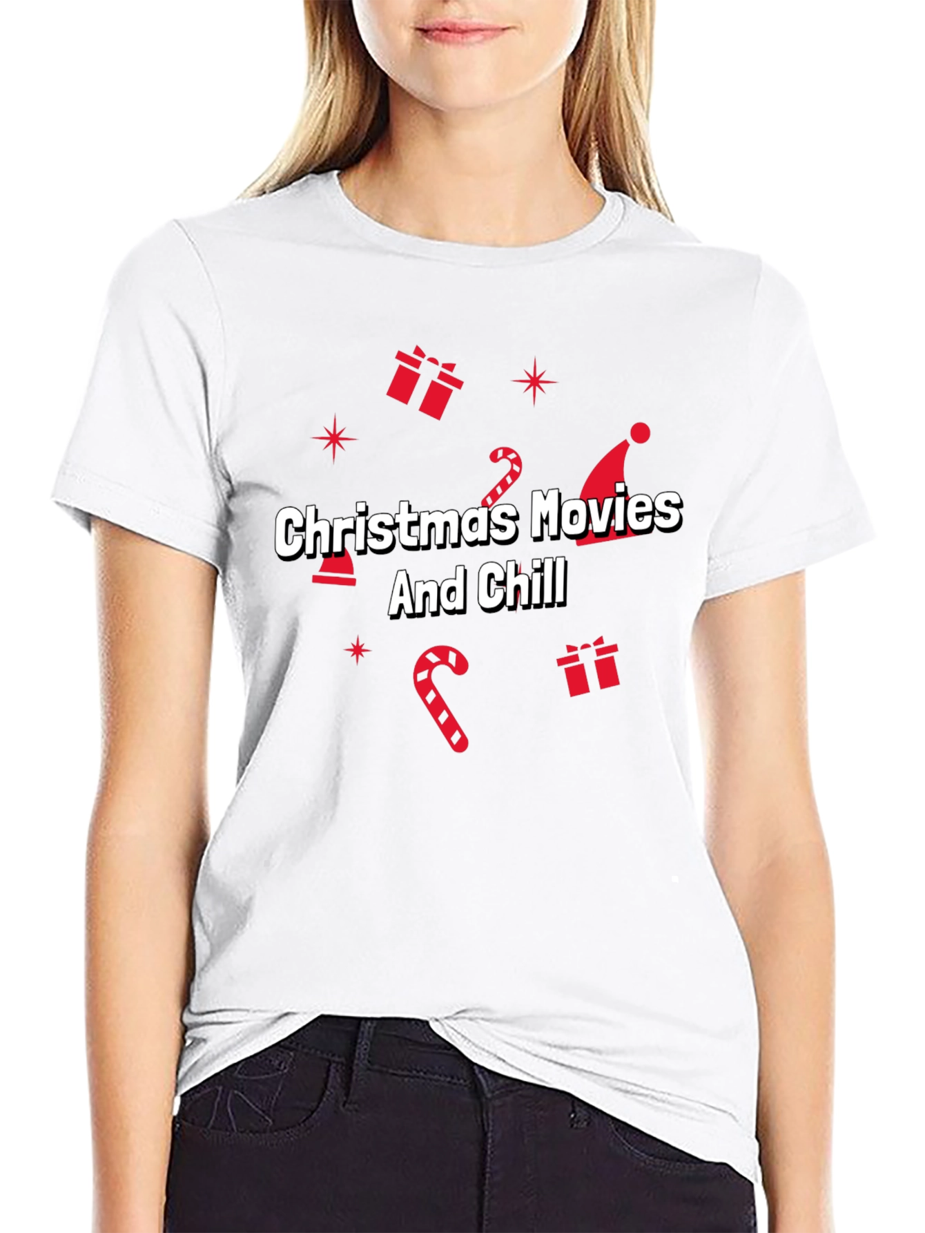 Christmas Movies & Chill Black Holiday T-Shirt