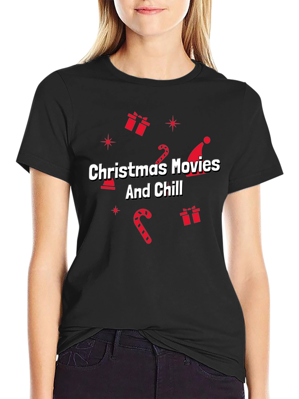 Christmas Movies & Chill Black Holiday T-Shirt