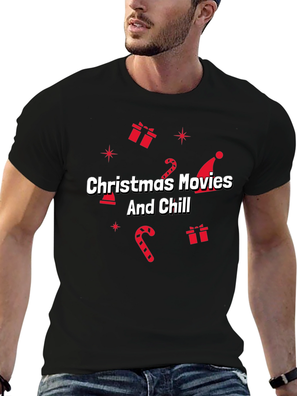 Christmas Movies & Chill Black Holiday T-Shirt