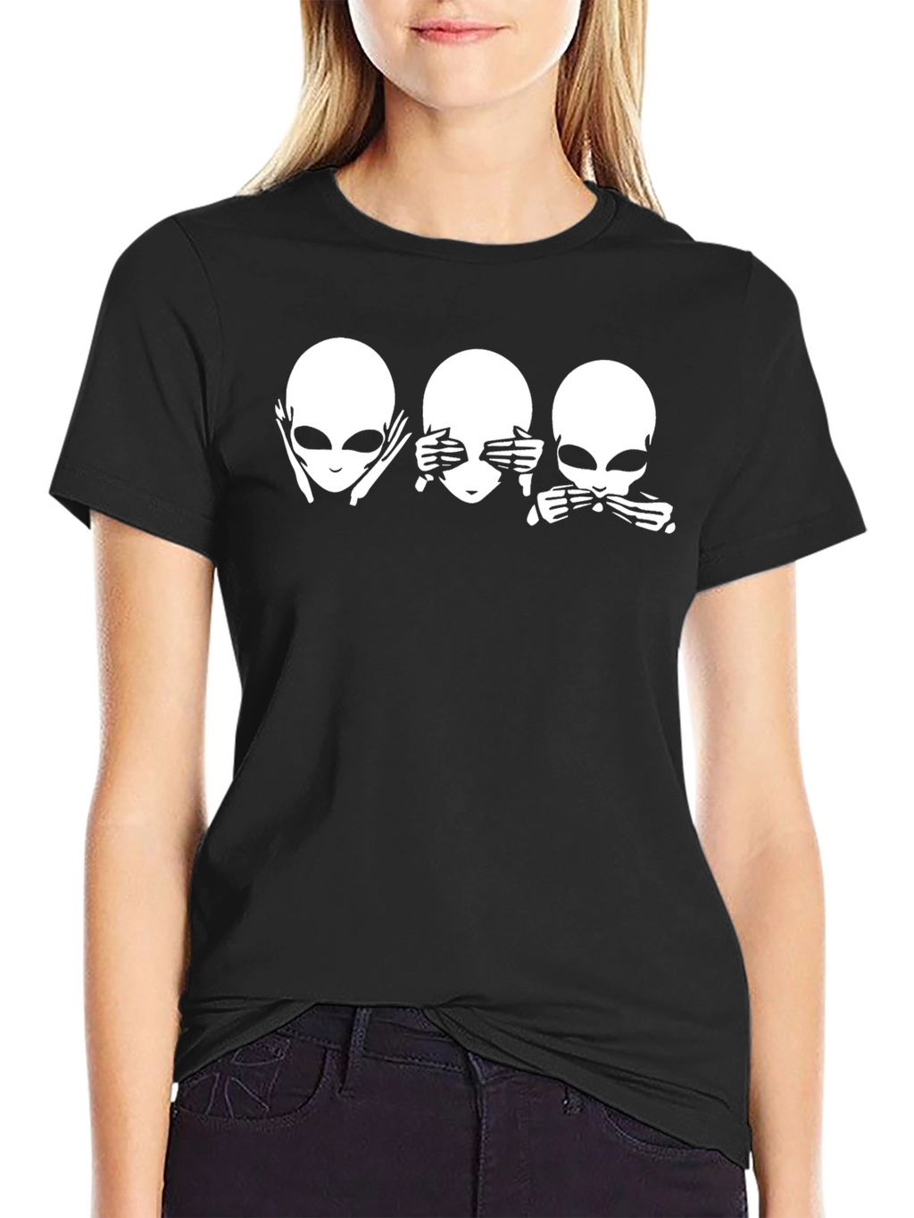 Hear See Speak No Evil Alien T-Shirt