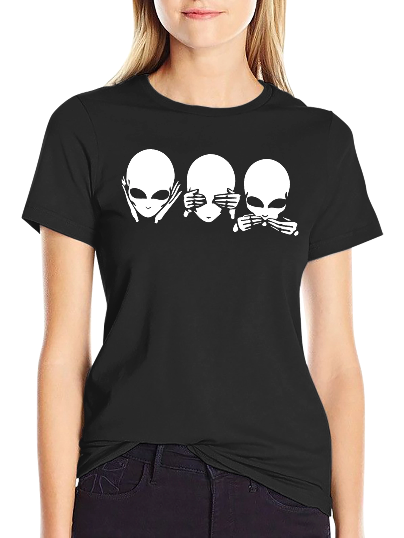Hear See Speak No Evil Alien T-Shirt