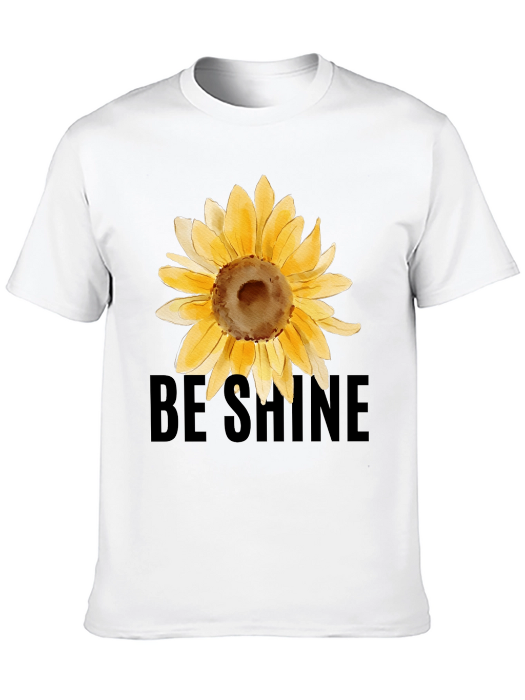 Sunflower Graphic Black Tee - Be Shine T-Shirt