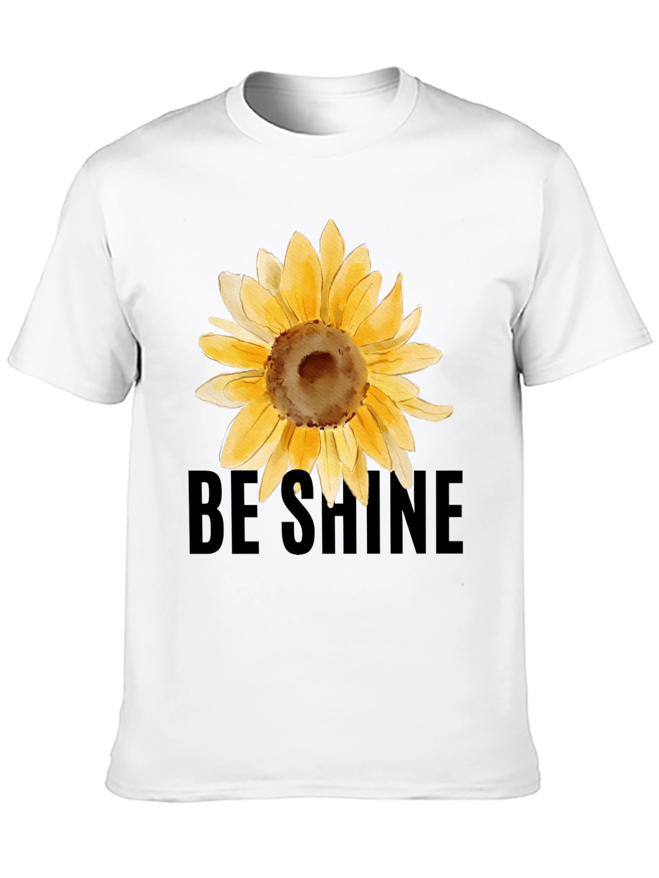 Sunflower Graphic Black Tee - Be Shine T-Shirt