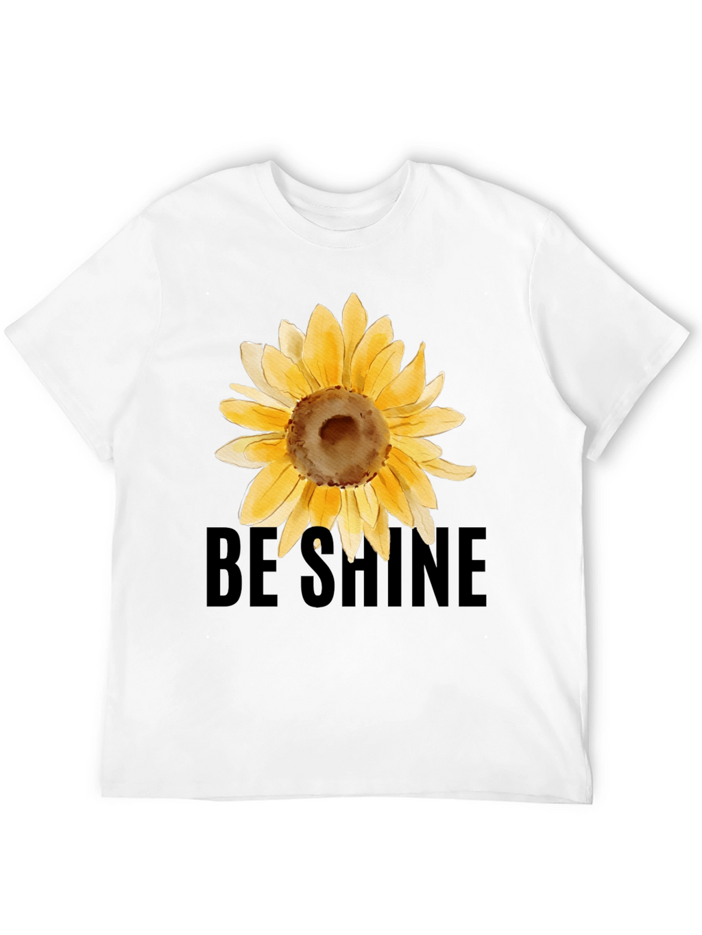 Sunflower Graphic Black Tee - Be Shine T-Shirt