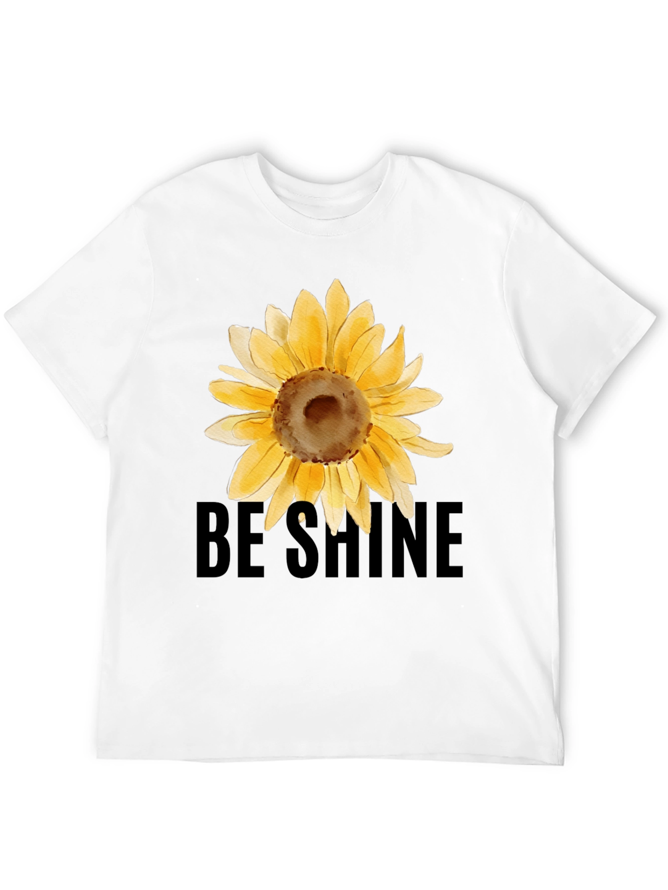 Sunflower Graphic Black Tee - Be Shine T-Shirt