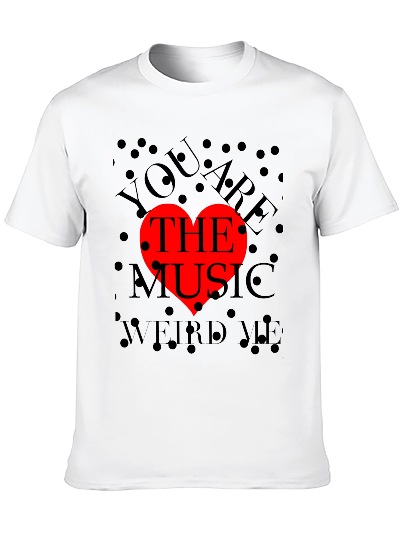 You Are The Music Red Heart Graphic Tee