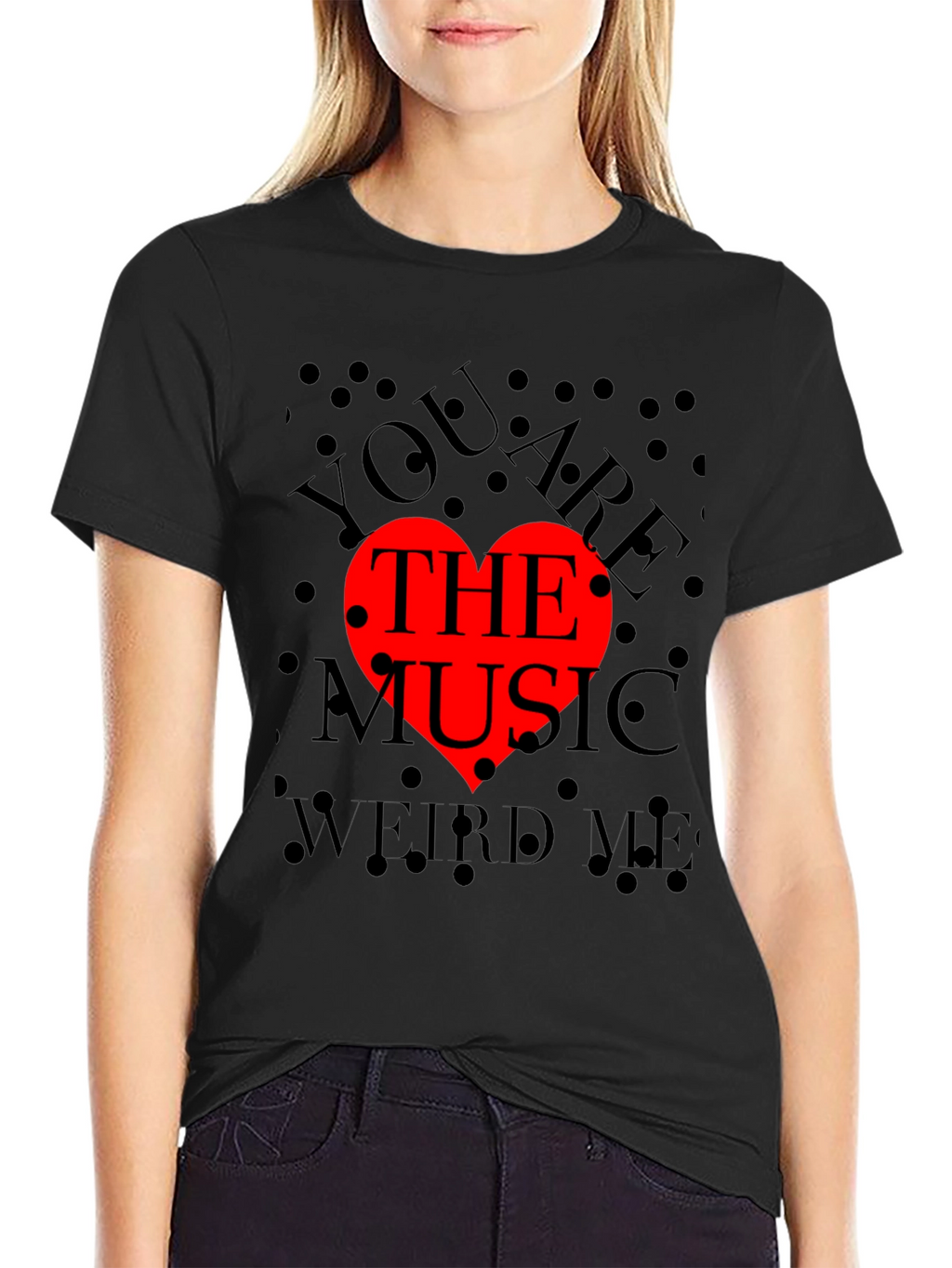 You Are The Music Red Heart Graphic Tee