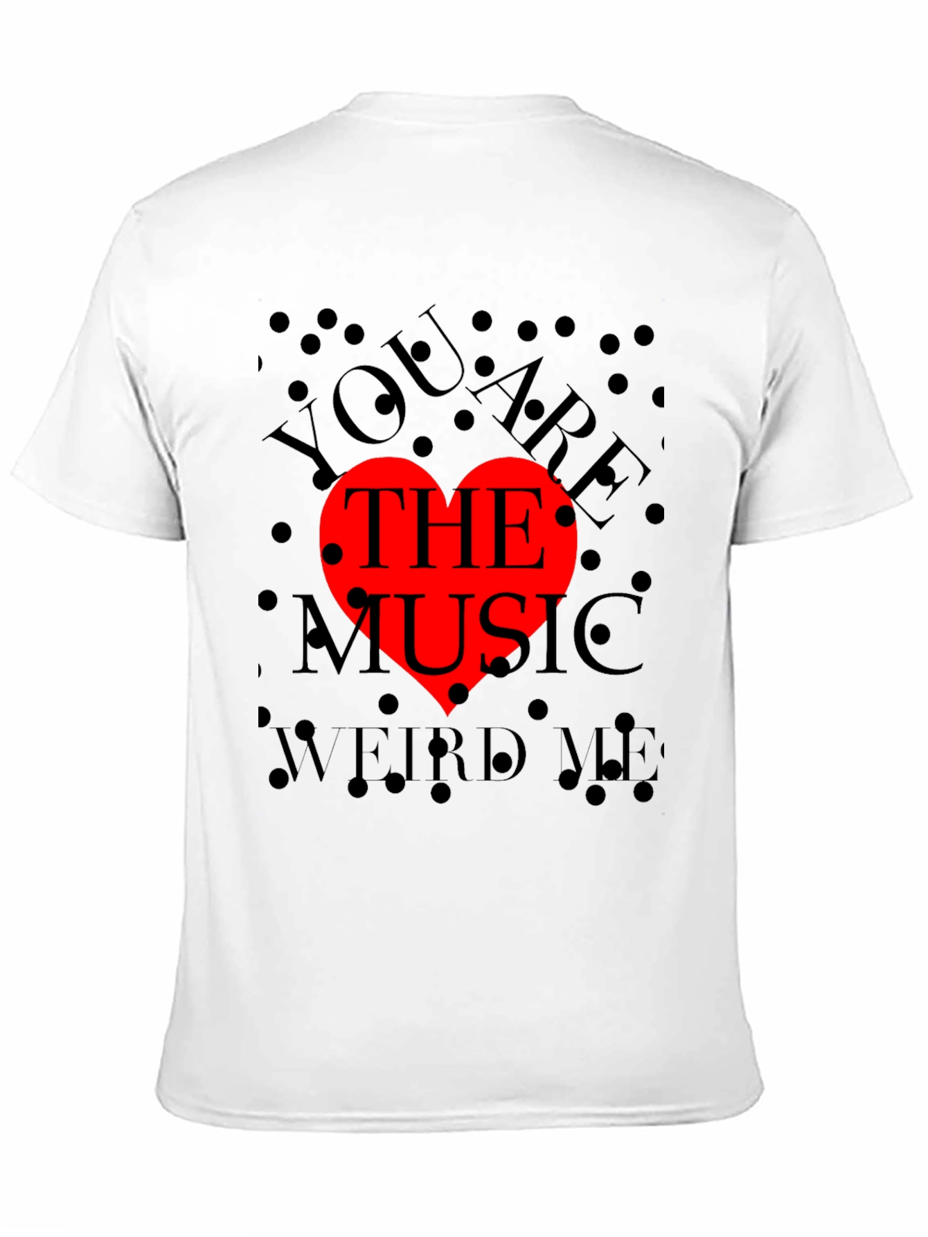 You Are The Music Red Heart Graphic Tee