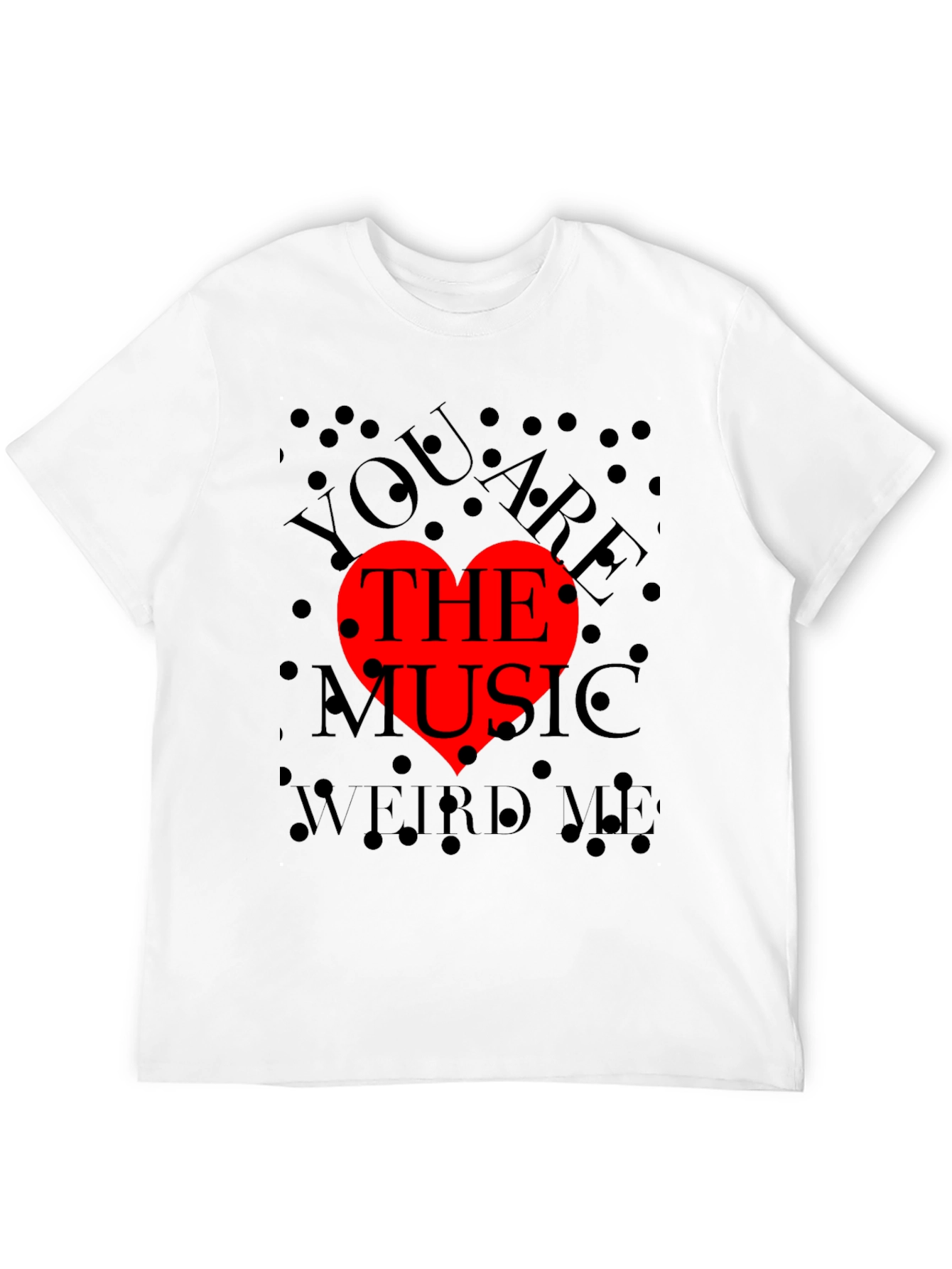 You Are The Music Red Heart Graphic Tee