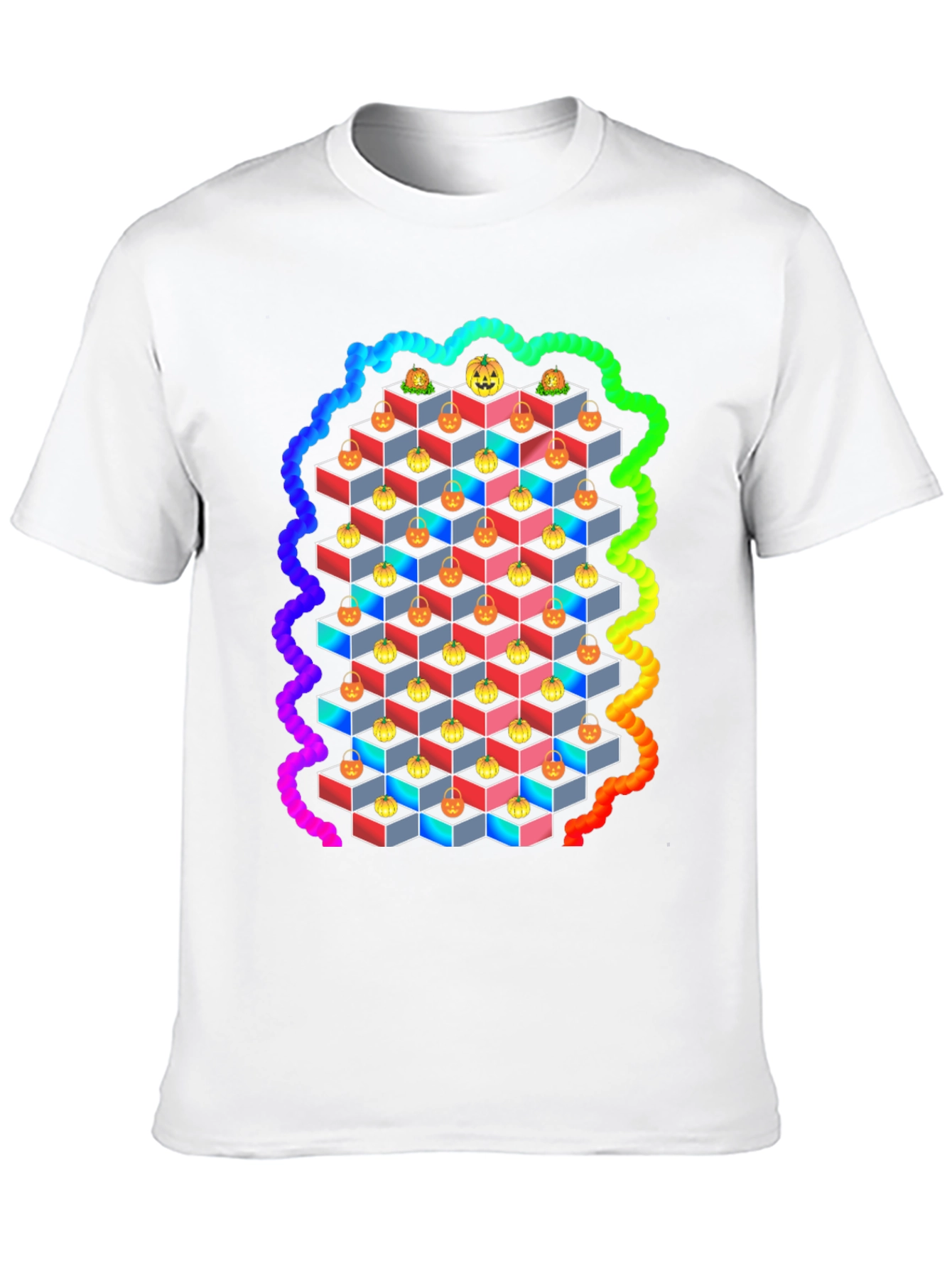 Halloween Pumpkin Cube T-Shirt