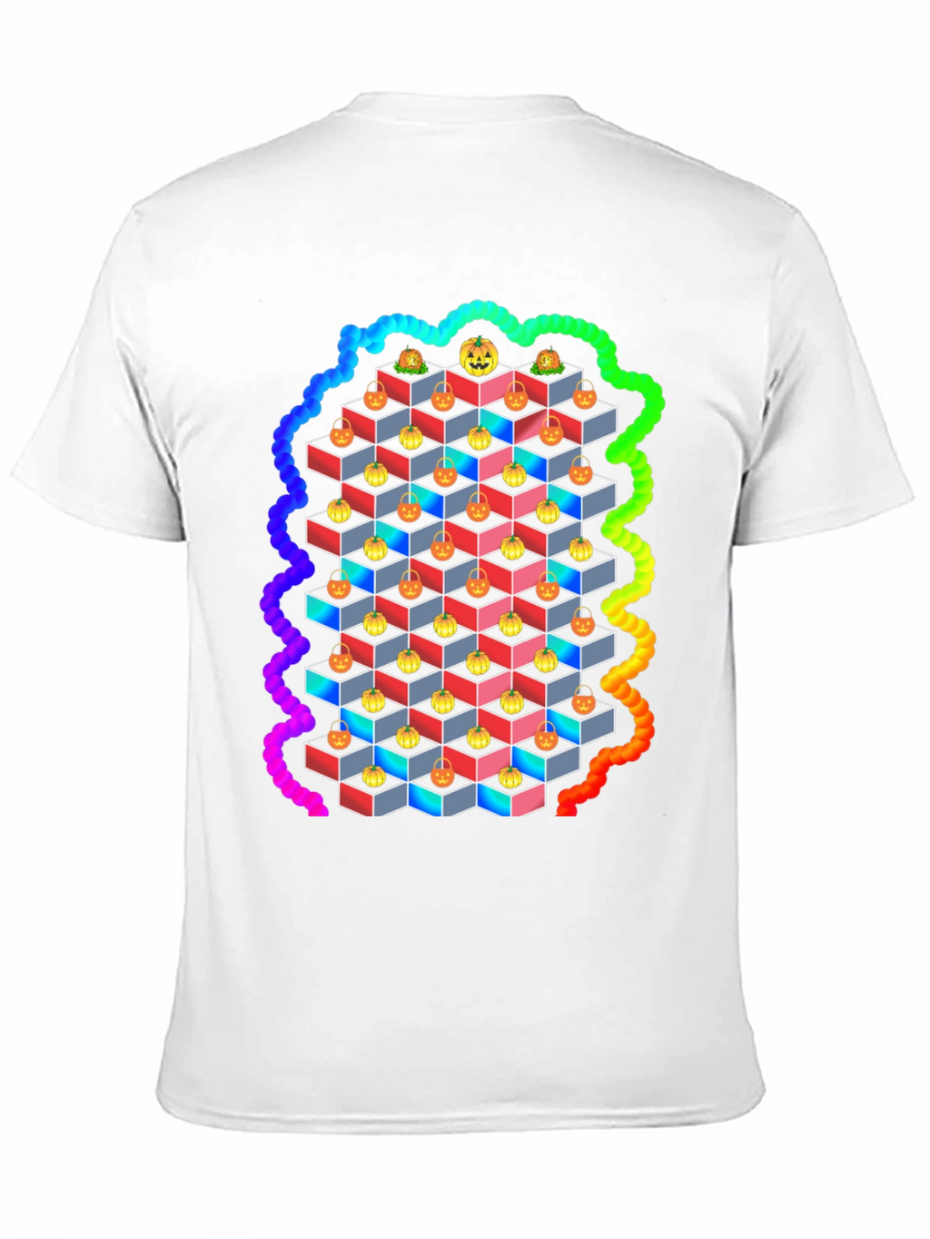 Halloween Pumpkin Cube T-Shirt