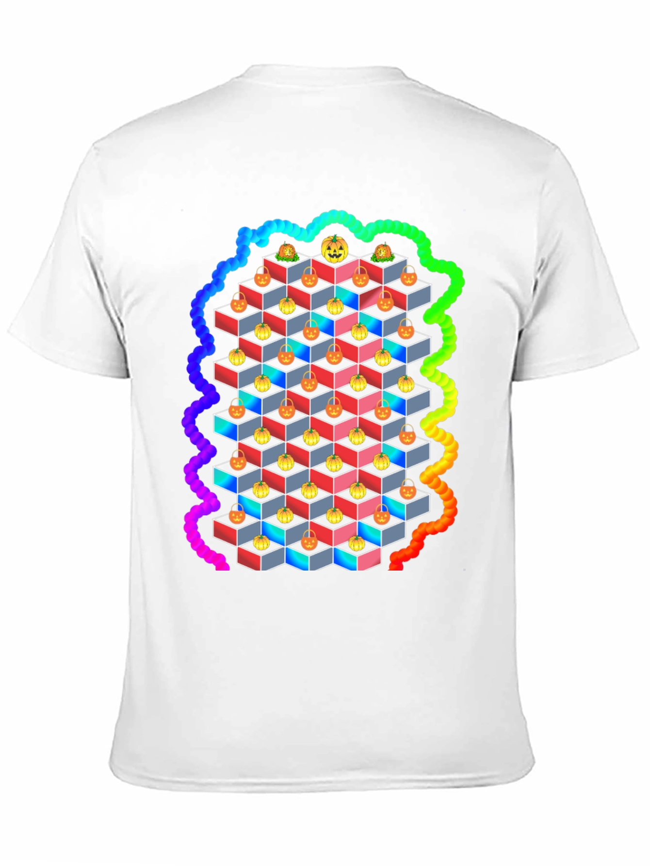 Halloween Pumpkin Cube T-Shirt