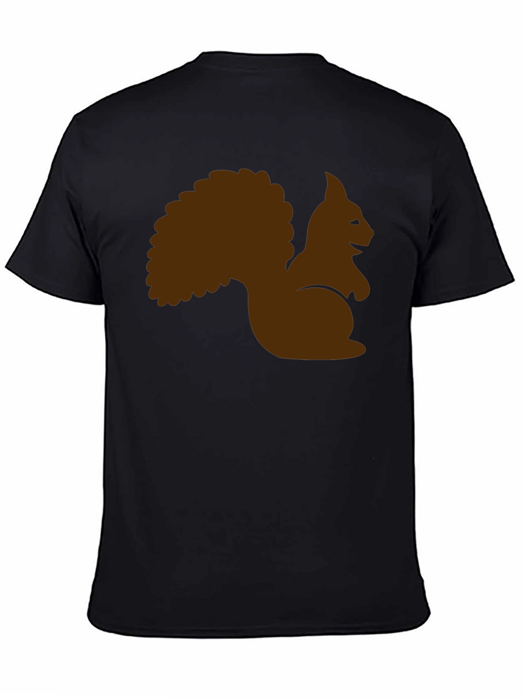 Squirrel Graphic Tee - Black Cotton T-Shirt
