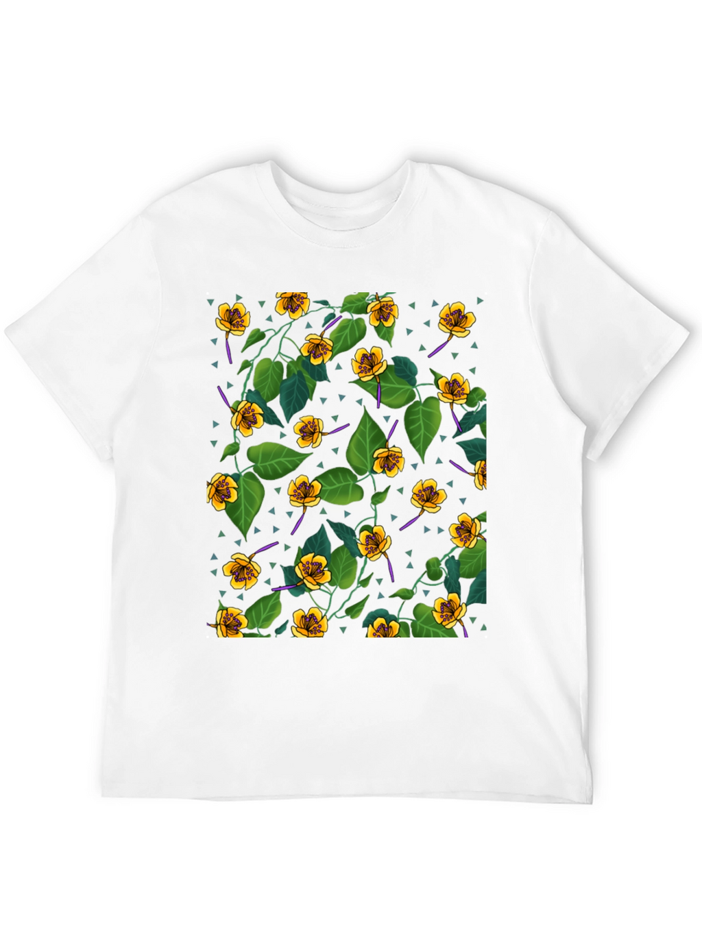 Floral Print Crew Neck T-Shirt