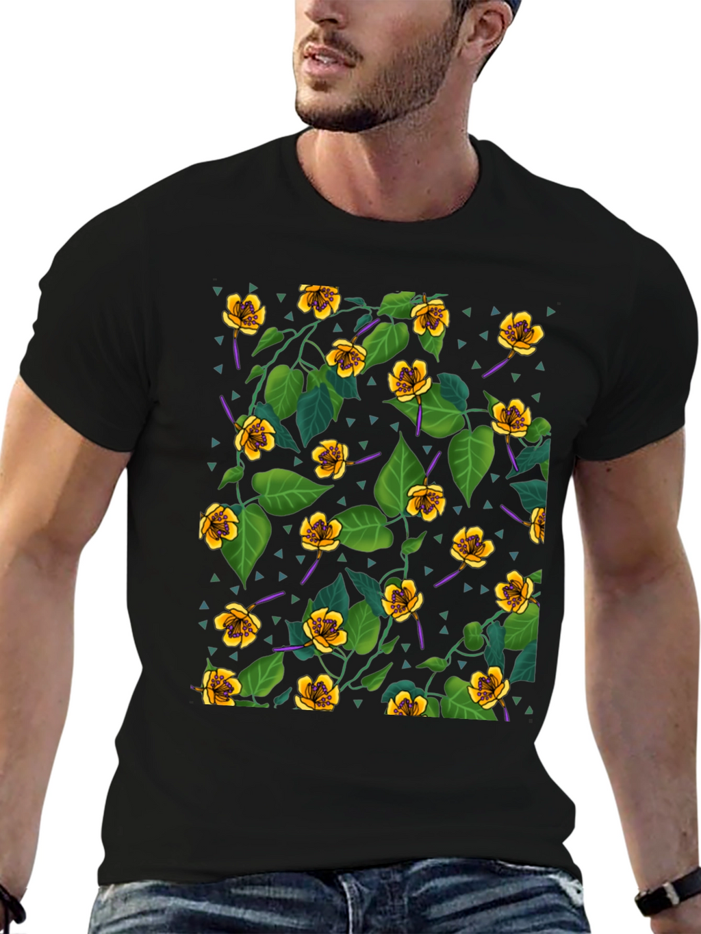 Floral Print Crew Neck T-Shirt
