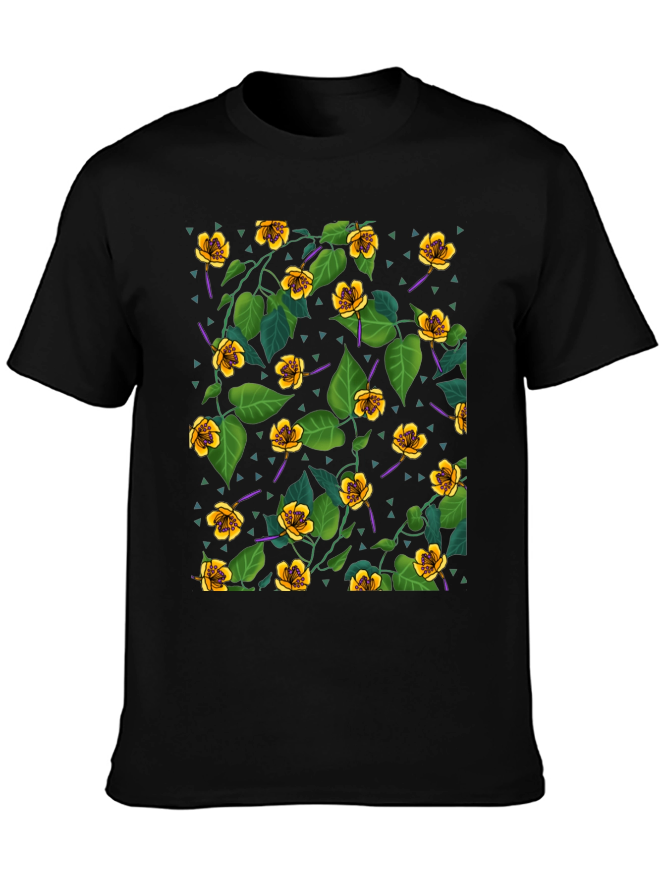 Floral Print Crew Neck T-Shirt