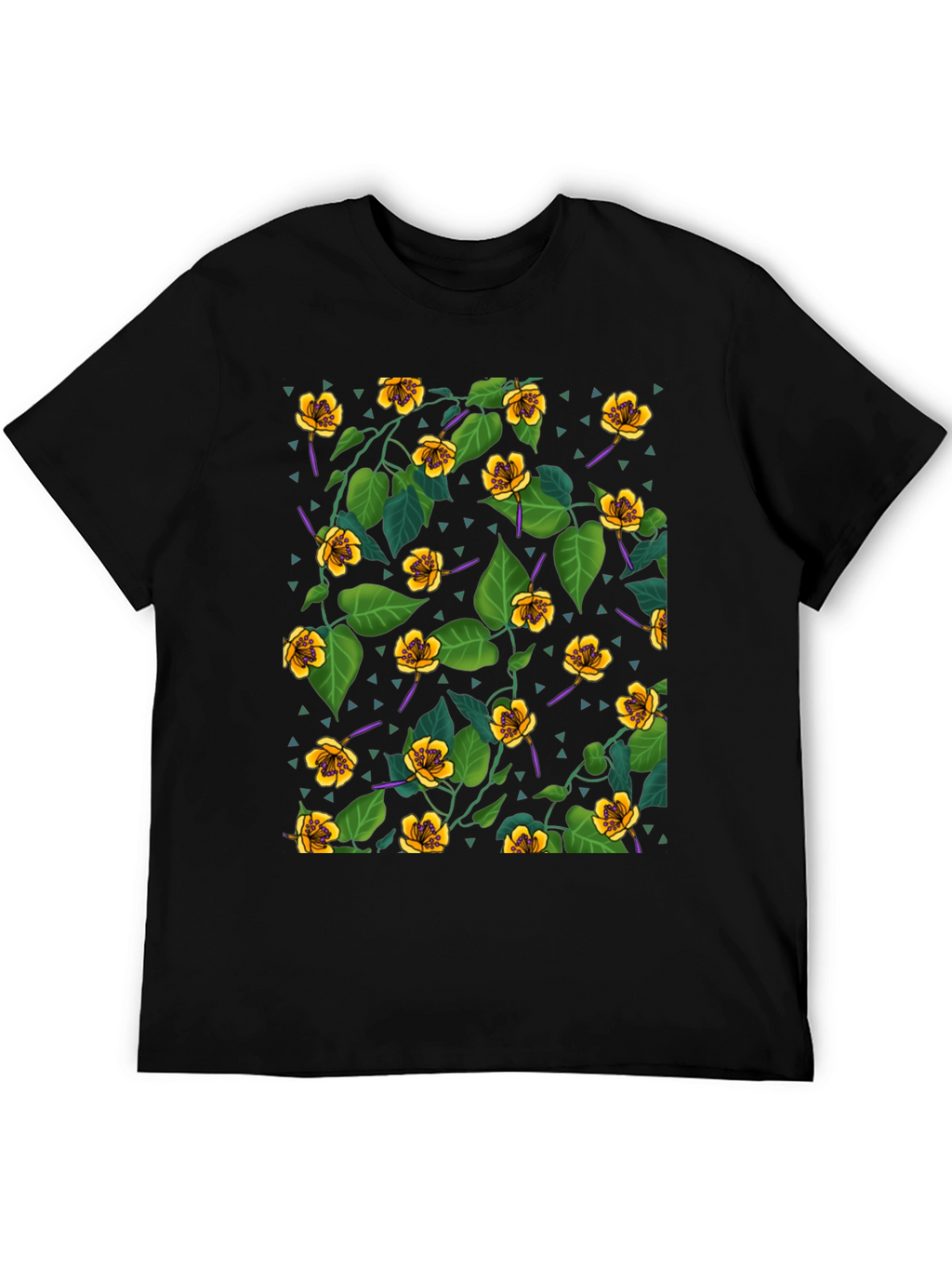 Floral Print Crew Neck T-Shirt