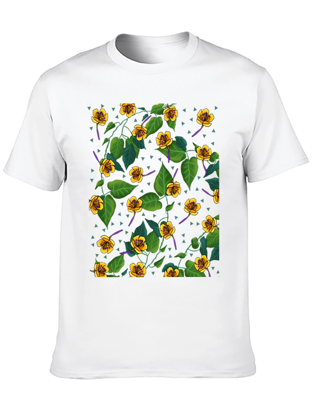 Floral Print Crew Neck T-Shirt