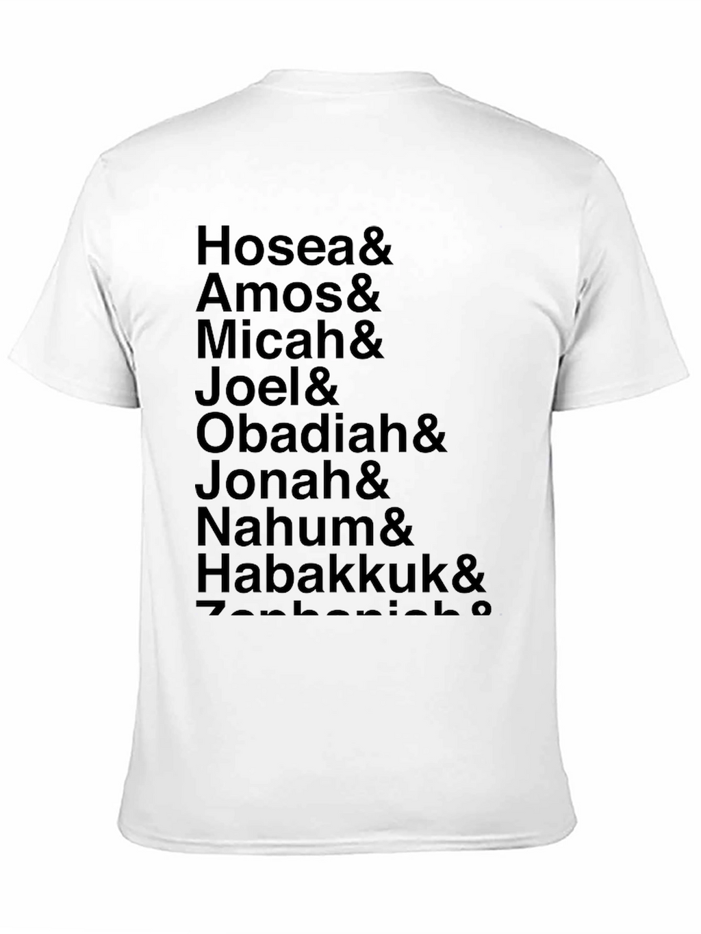 Mens Black T-Shirt With Religious List