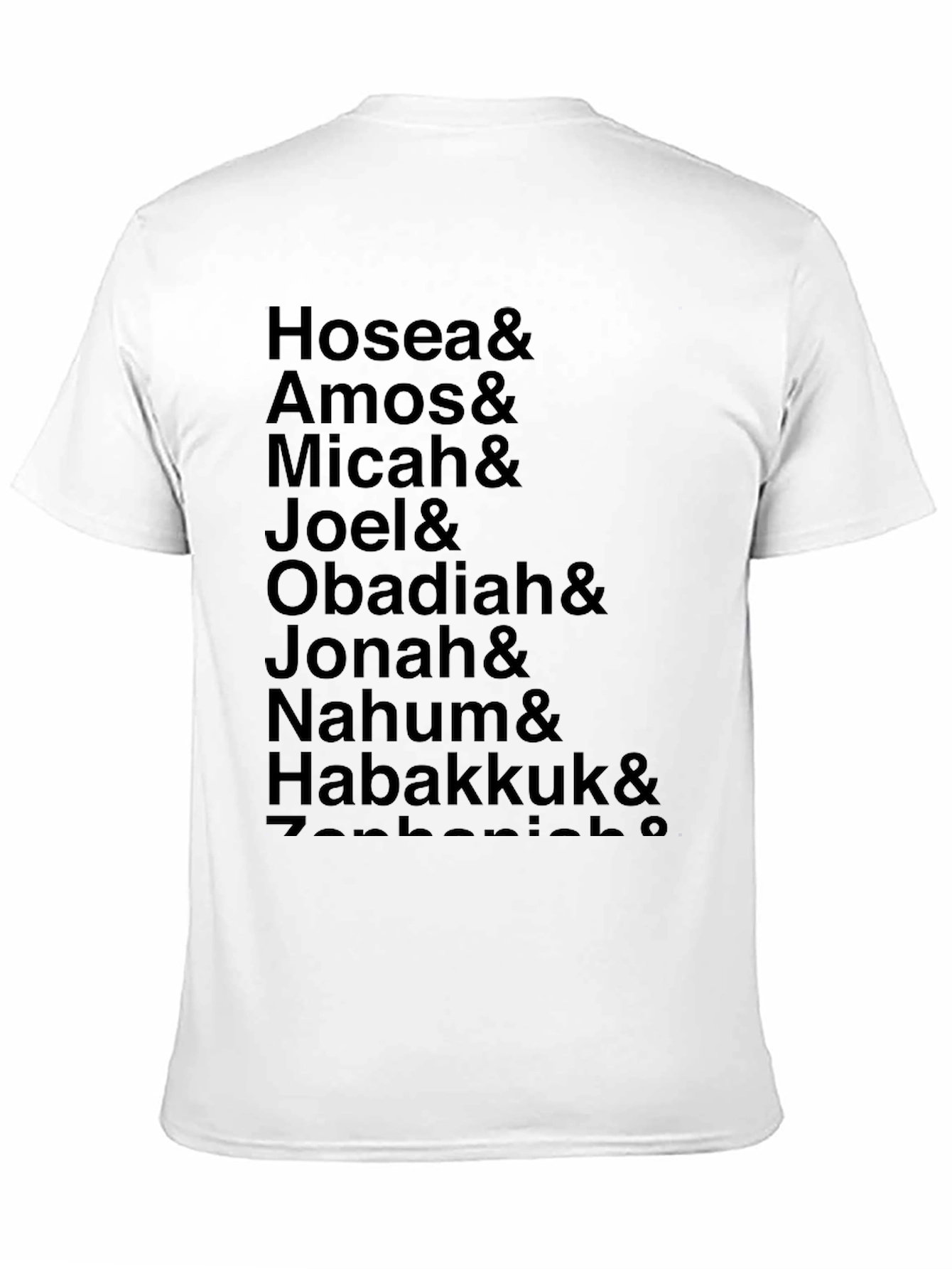 Mens Black T-Shirt With Religious List