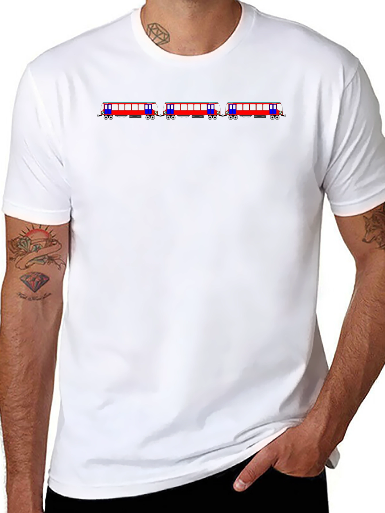 Train Graphic Black T-Shirt
