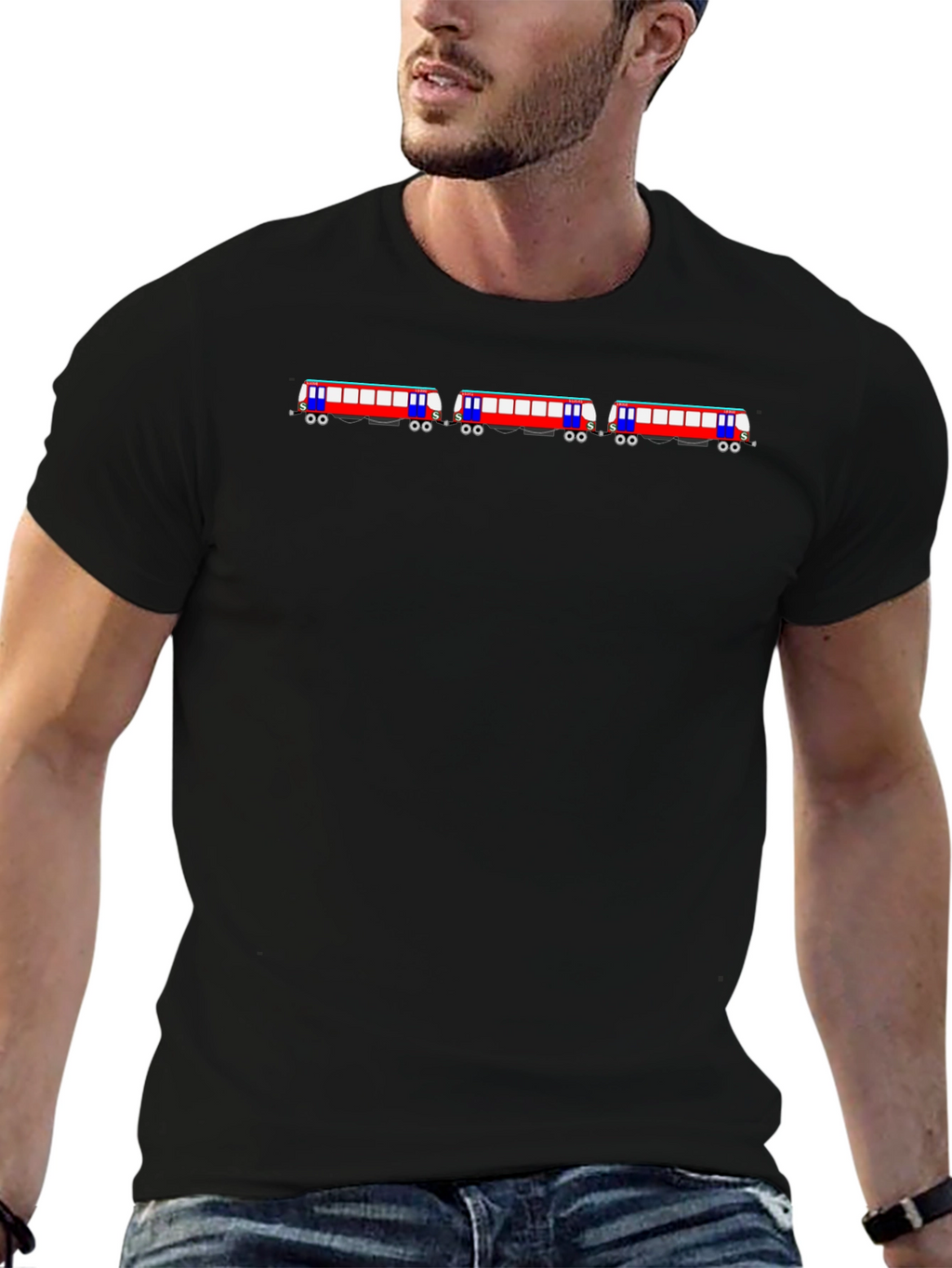 Train Graphic Black T-Shirt
