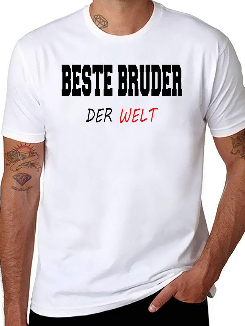 Beste Bruder Der Welt Mens Black T-Shirt