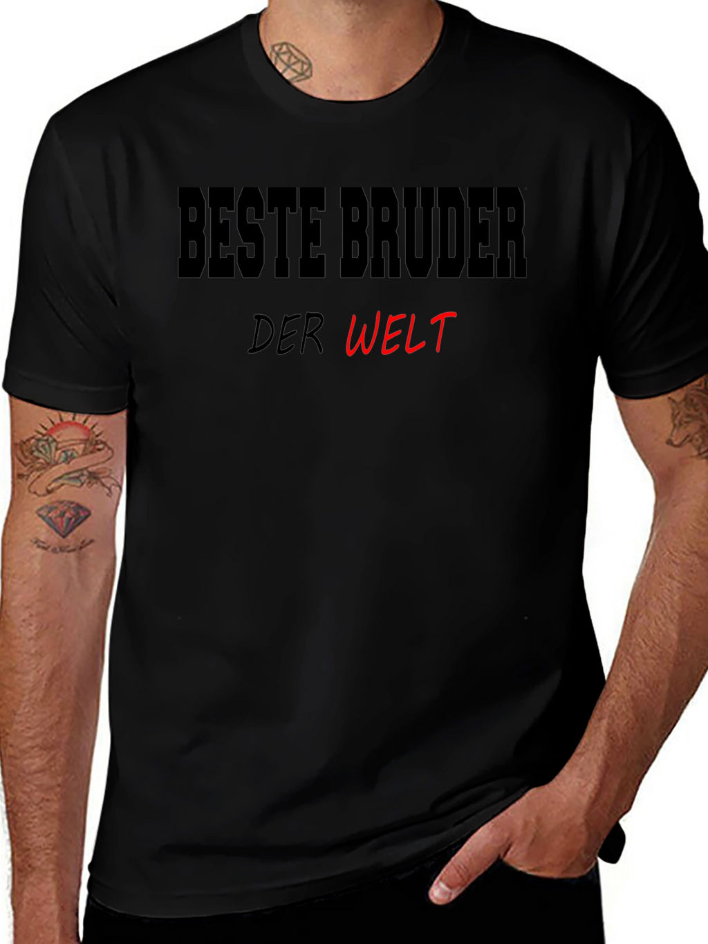 Beste Bruder Der Welt Mens Black T-Shirt