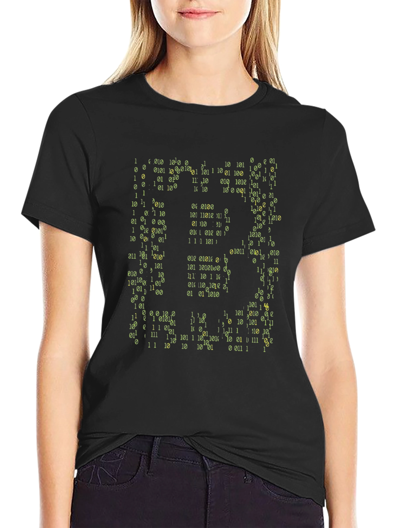 Binary Code Graphic T-Shirt