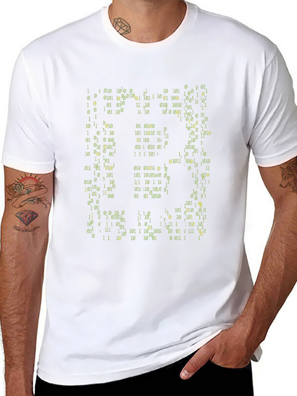 Binary Code Graphic T-Shirt