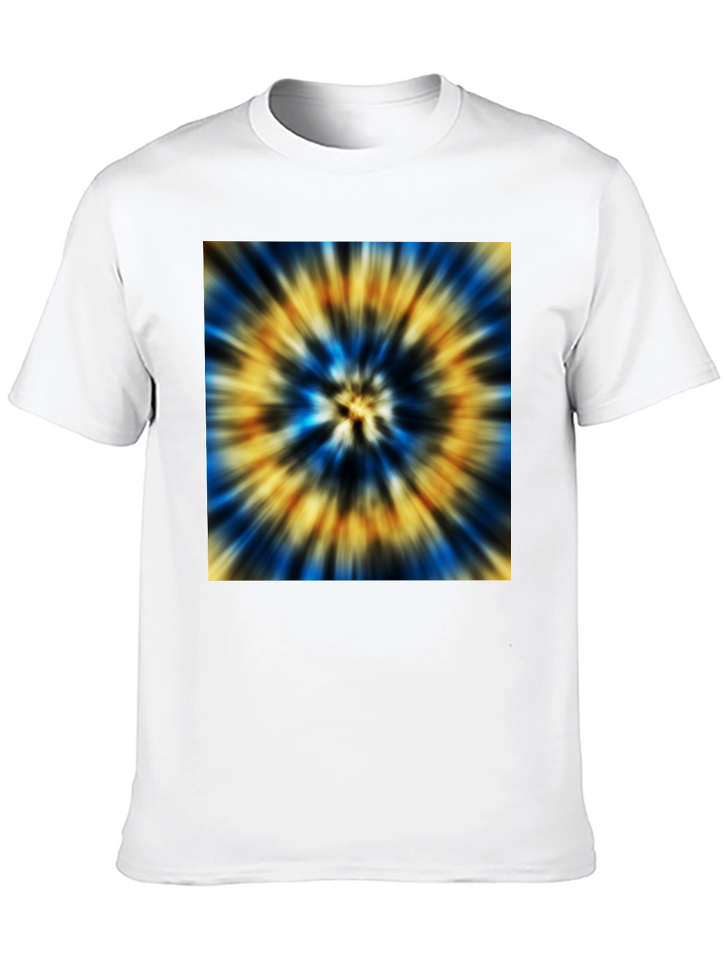 Vibrant Tie-Dye Graphic Black T-Shirt