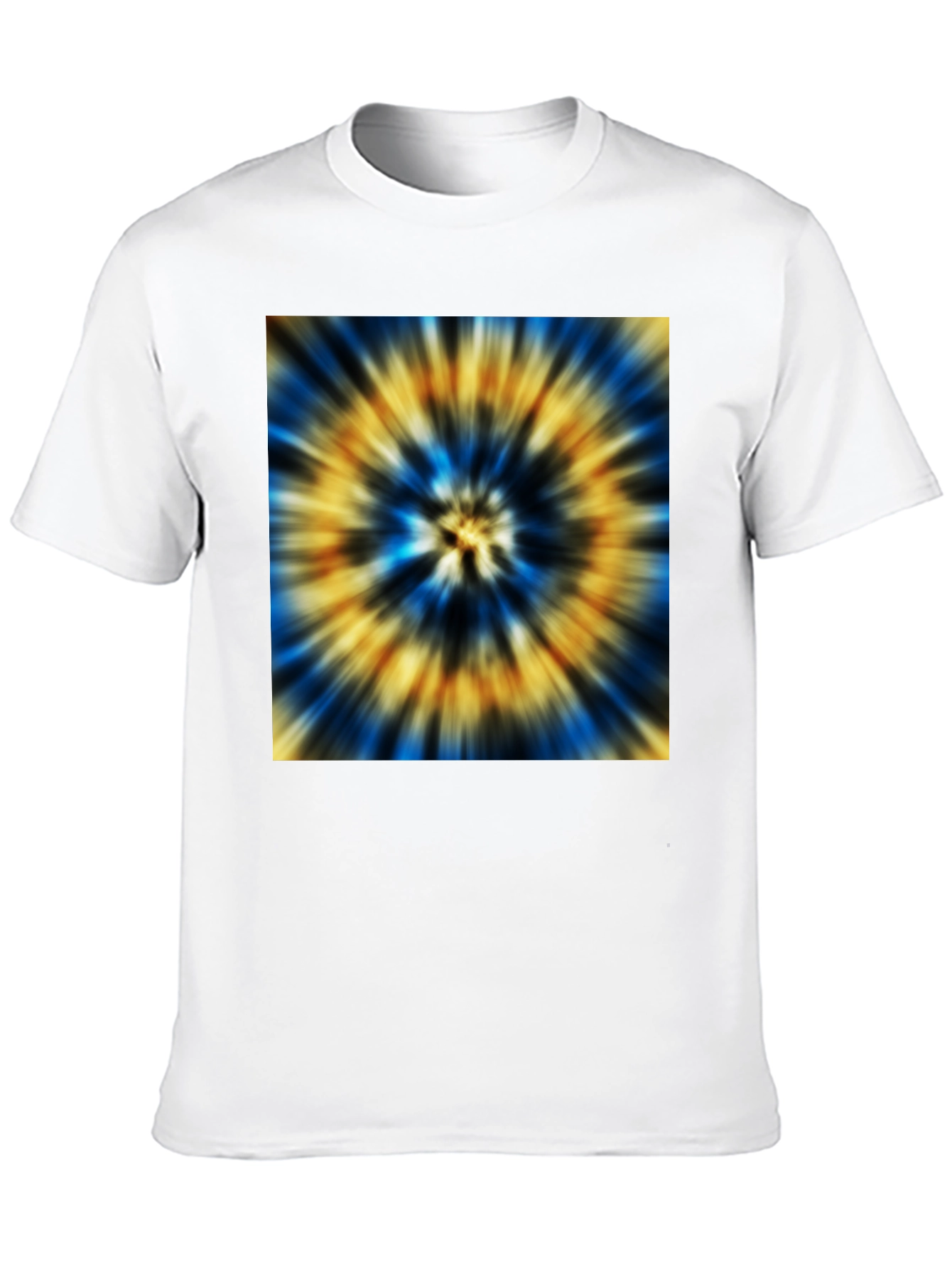Vibrant Tie-Dye Graphic Black T-Shirt