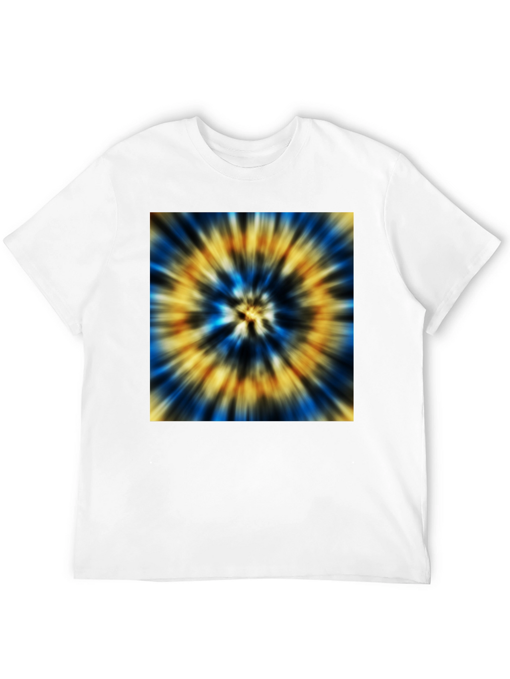 Vibrant Tie-Dye Graphic Black T-Shirt