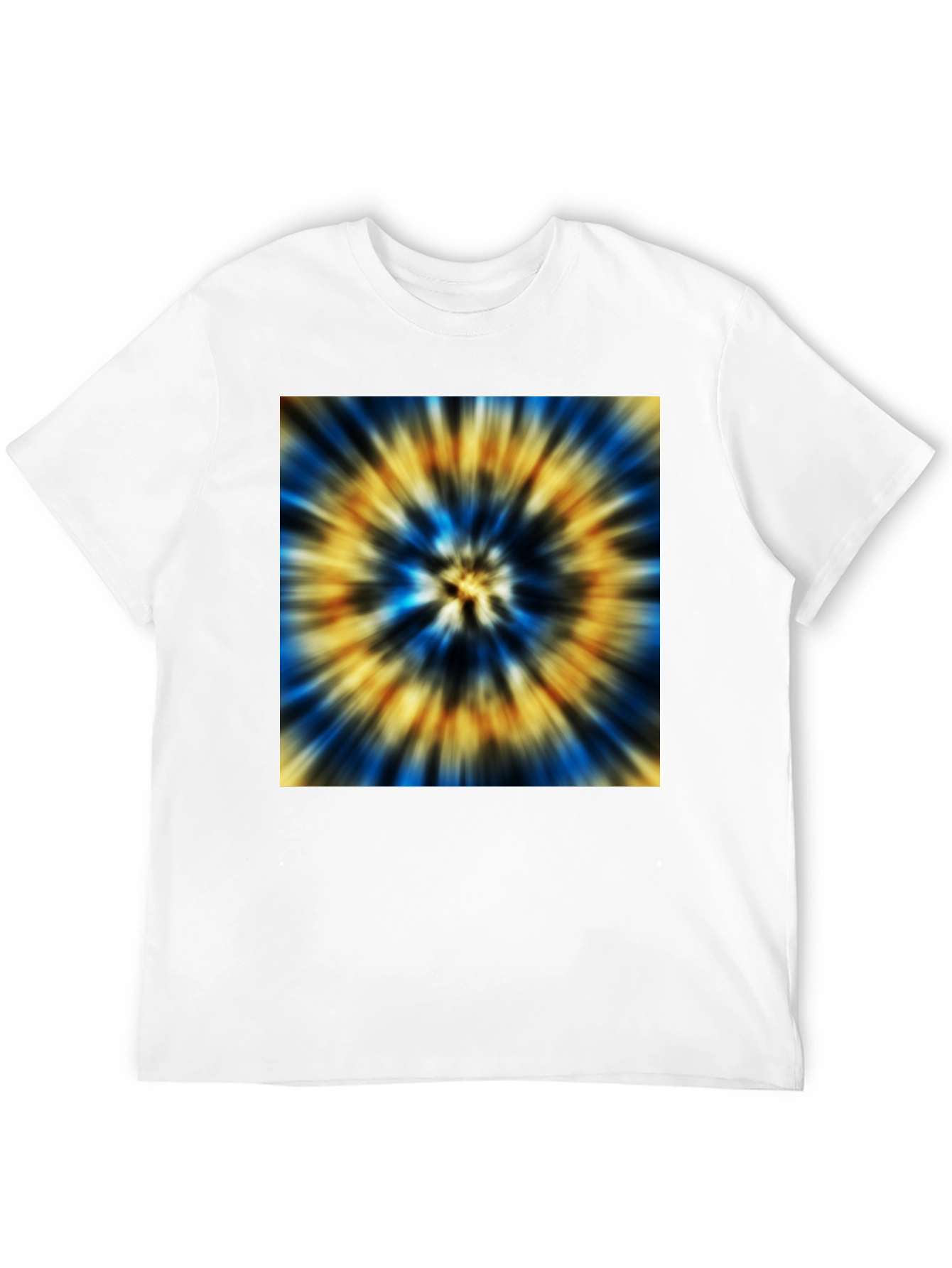 Vibrant Tie-Dye Graphic Black T-Shirt