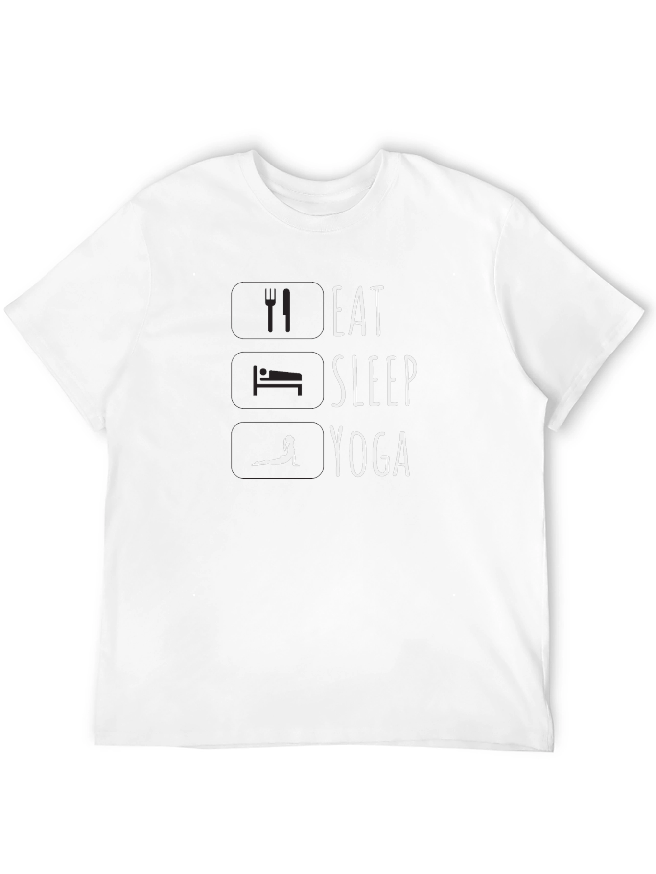 Eat Sleep Yoga Black T-Shirt - Mens Graphic Tee