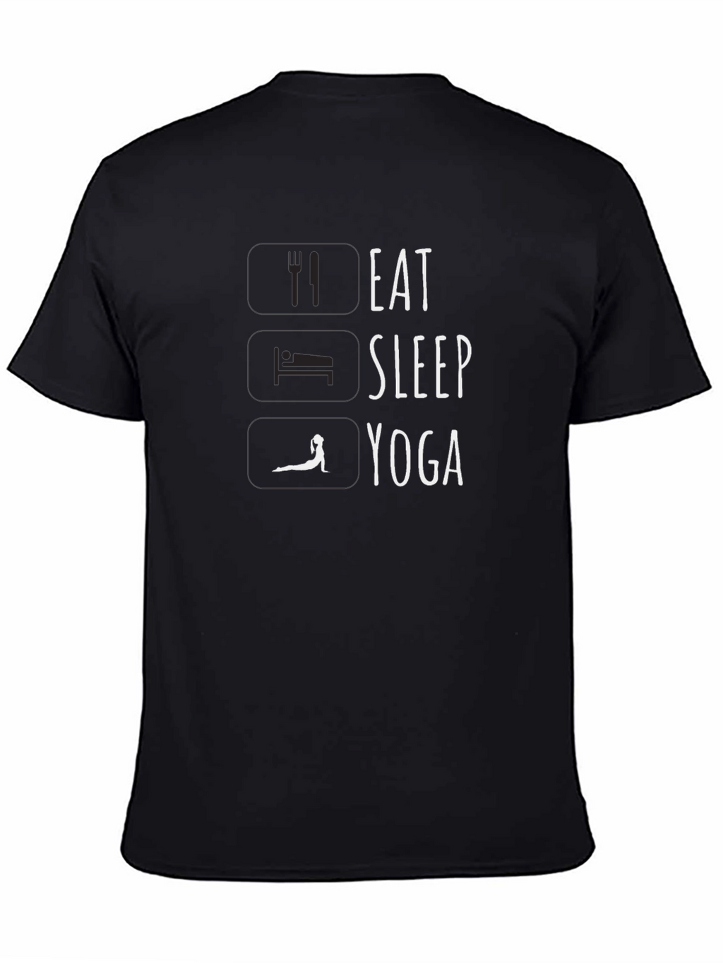 Eat Sleep Yoga Black T-Shirt - Mens Graphic Tee