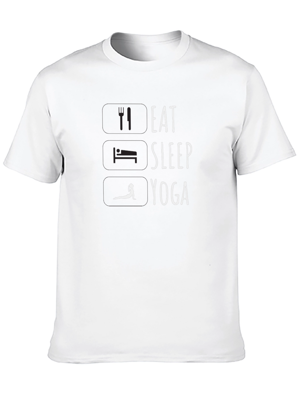 Eat Sleep Yoga Black T-Shirt - Mens Graphic Tee
