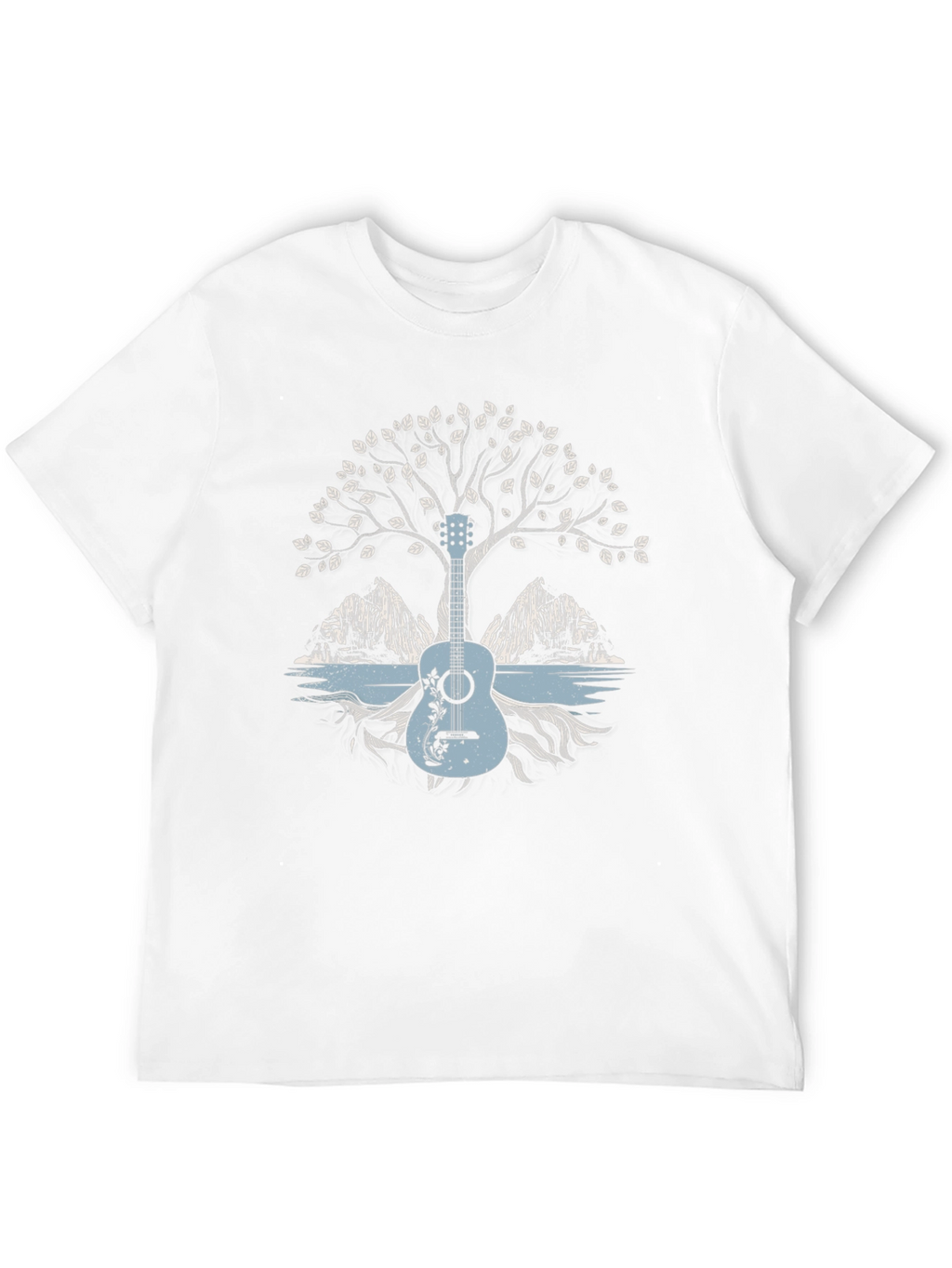 Guitar Tree Graphic Tee - Nature Inspired Music Shirt
