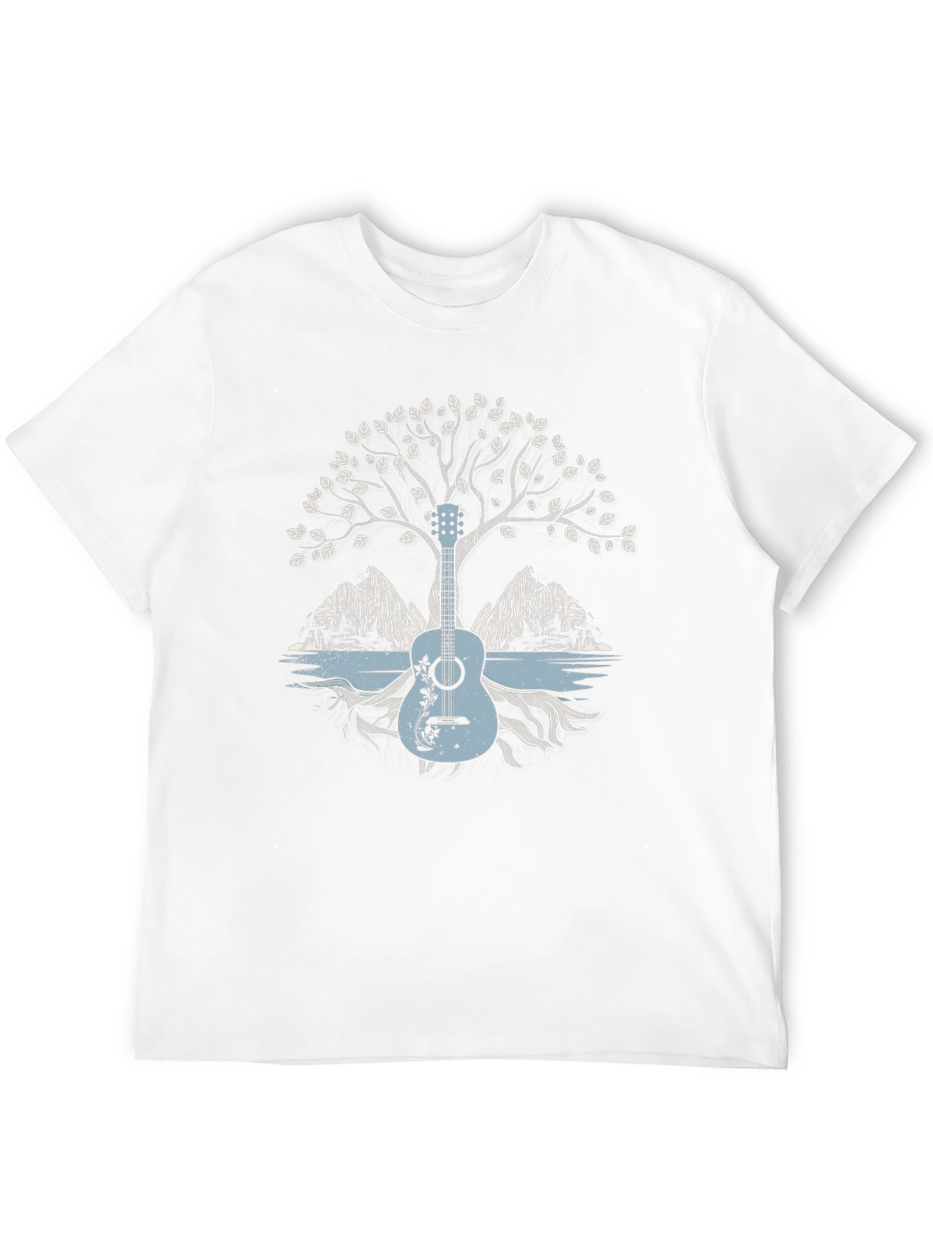 Guitar Tree Graphic Tee - Nature Inspired Music Shirt