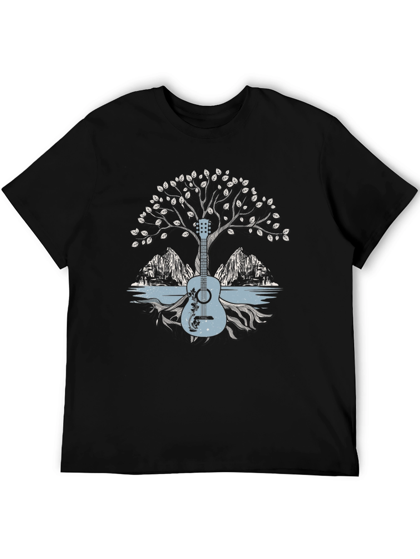 Guitar Tree Graphic Tee - Nature Inspired Music Shirt