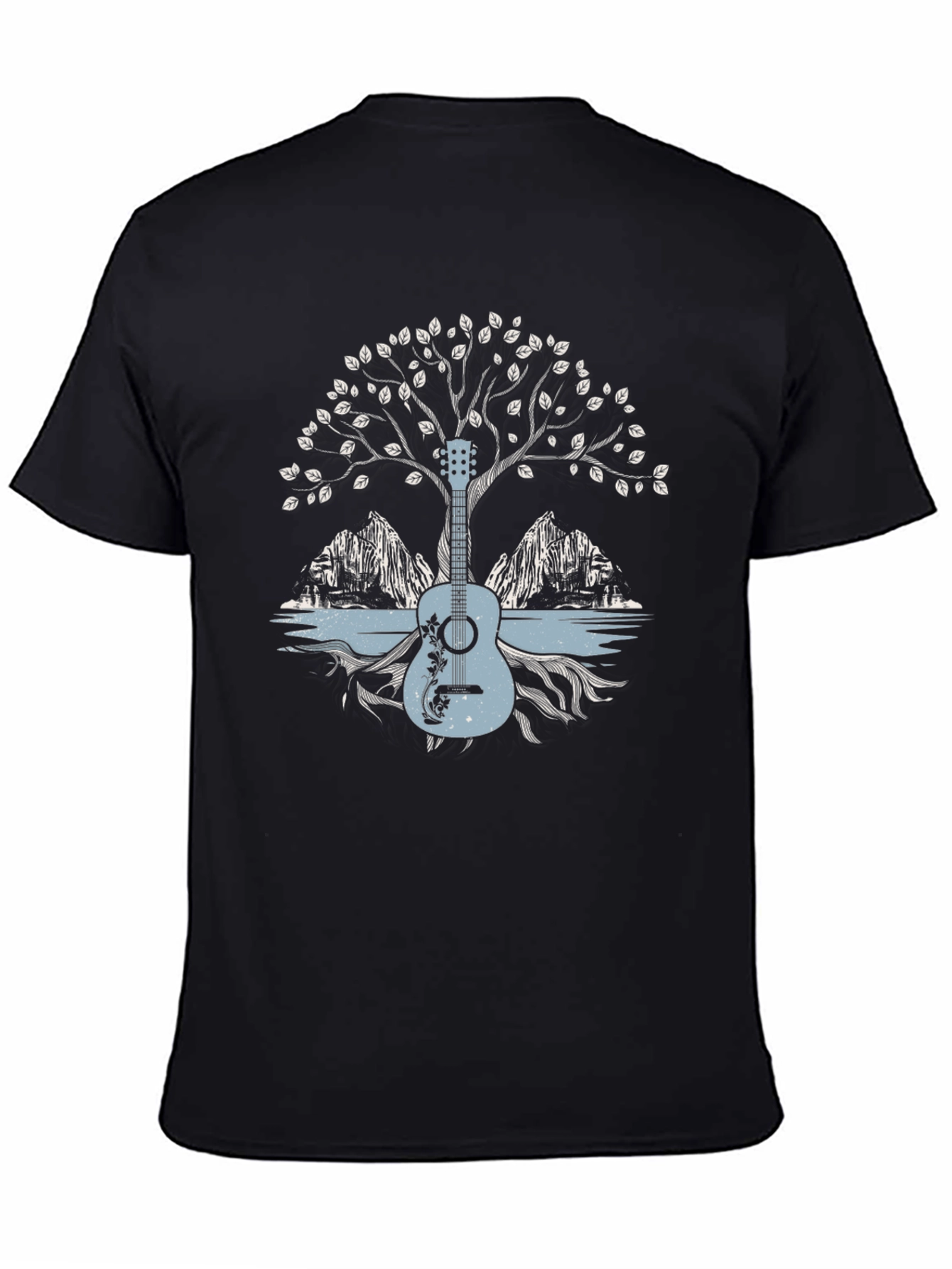 Guitar Tree Graphic Tee - Nature Inspired Music Shirt
