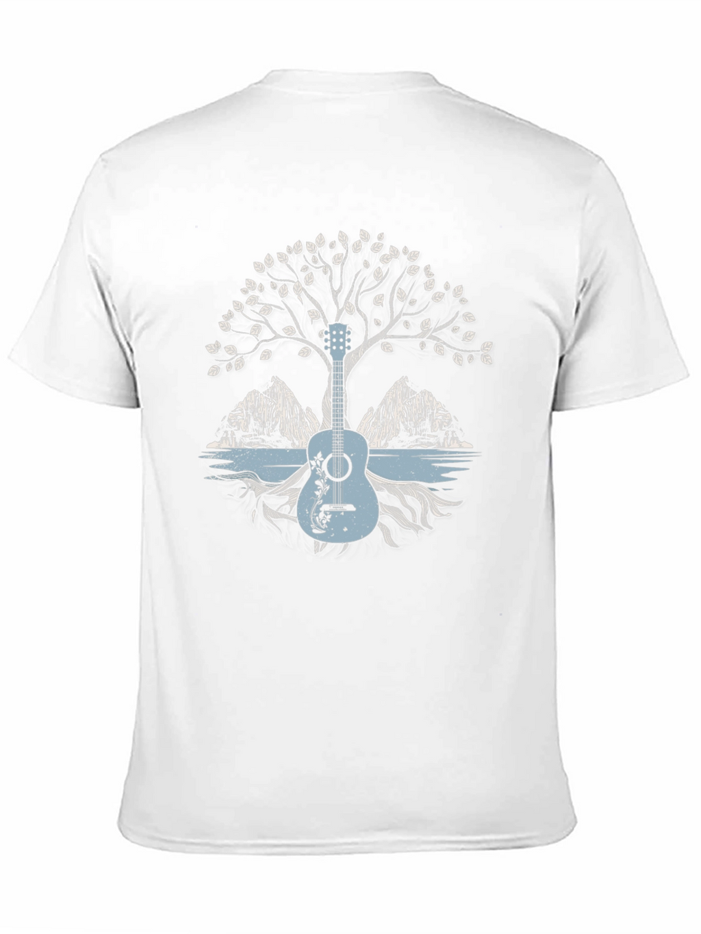 Guitar Tree Graphic Tee - Nature Inspired Music Shirt