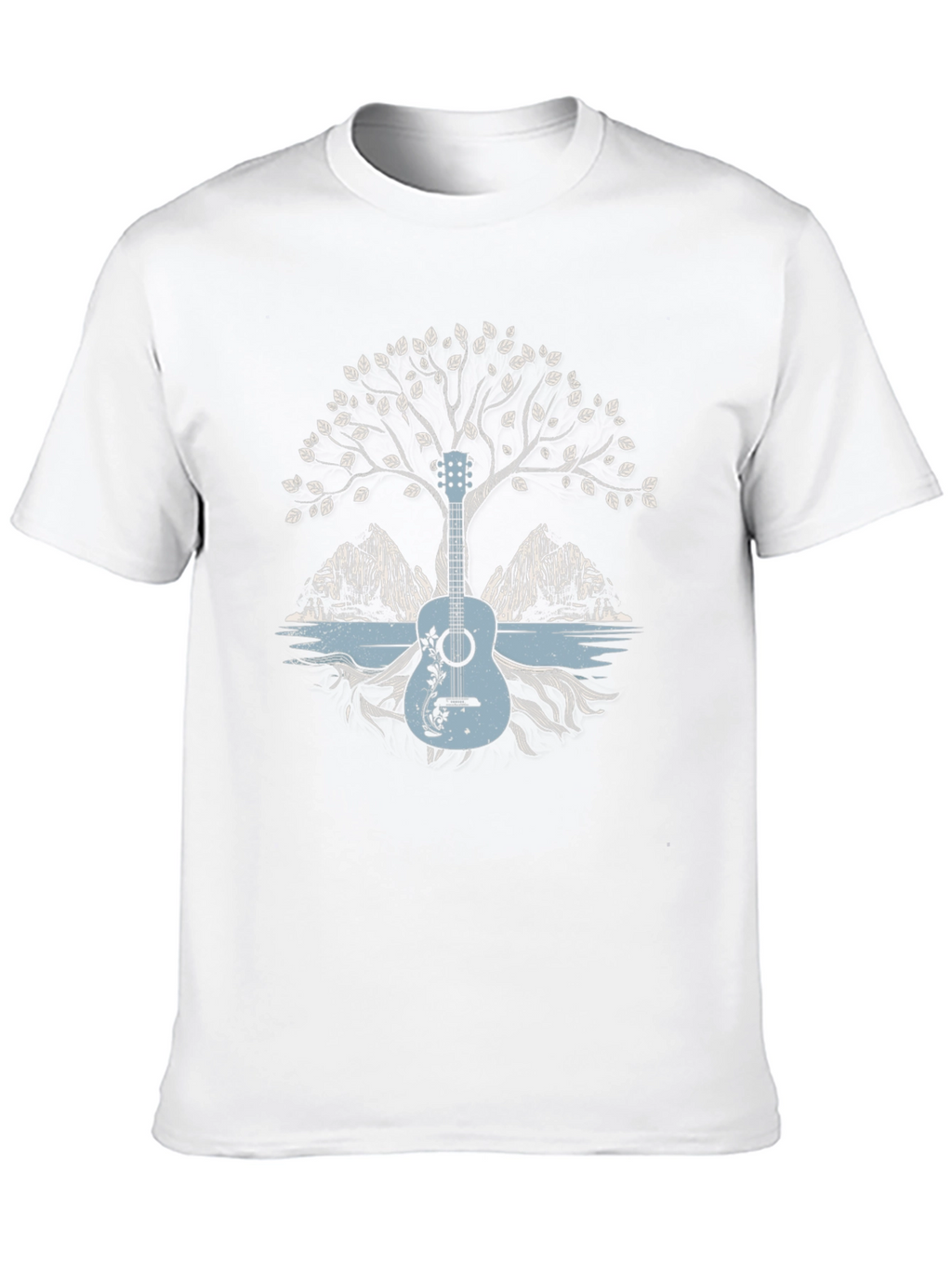 Guitar Tree Graphic Tee - Nature Inspired Music Shirt