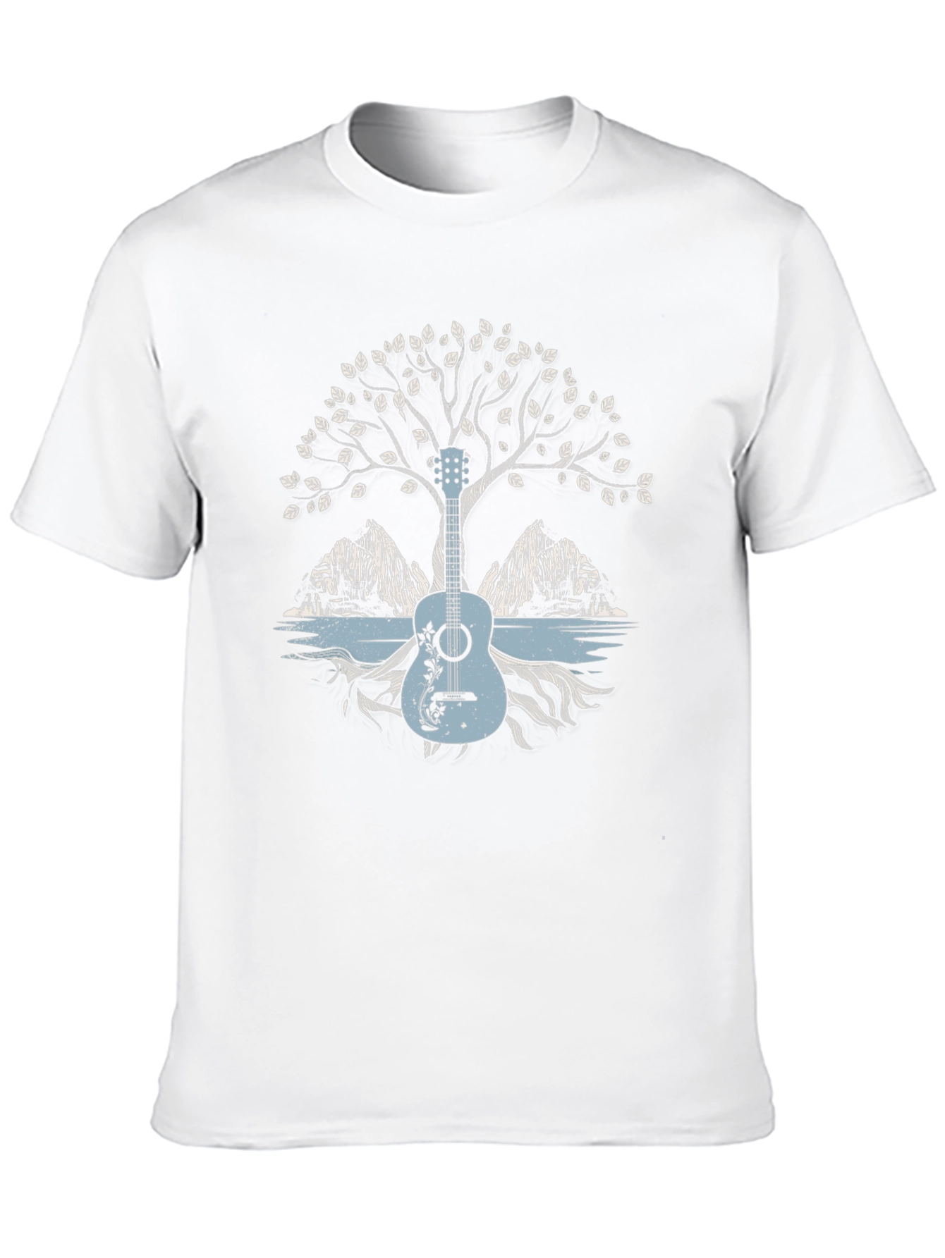 Guitar Tree Graphic Tee - Nature Inspired Music Shirt