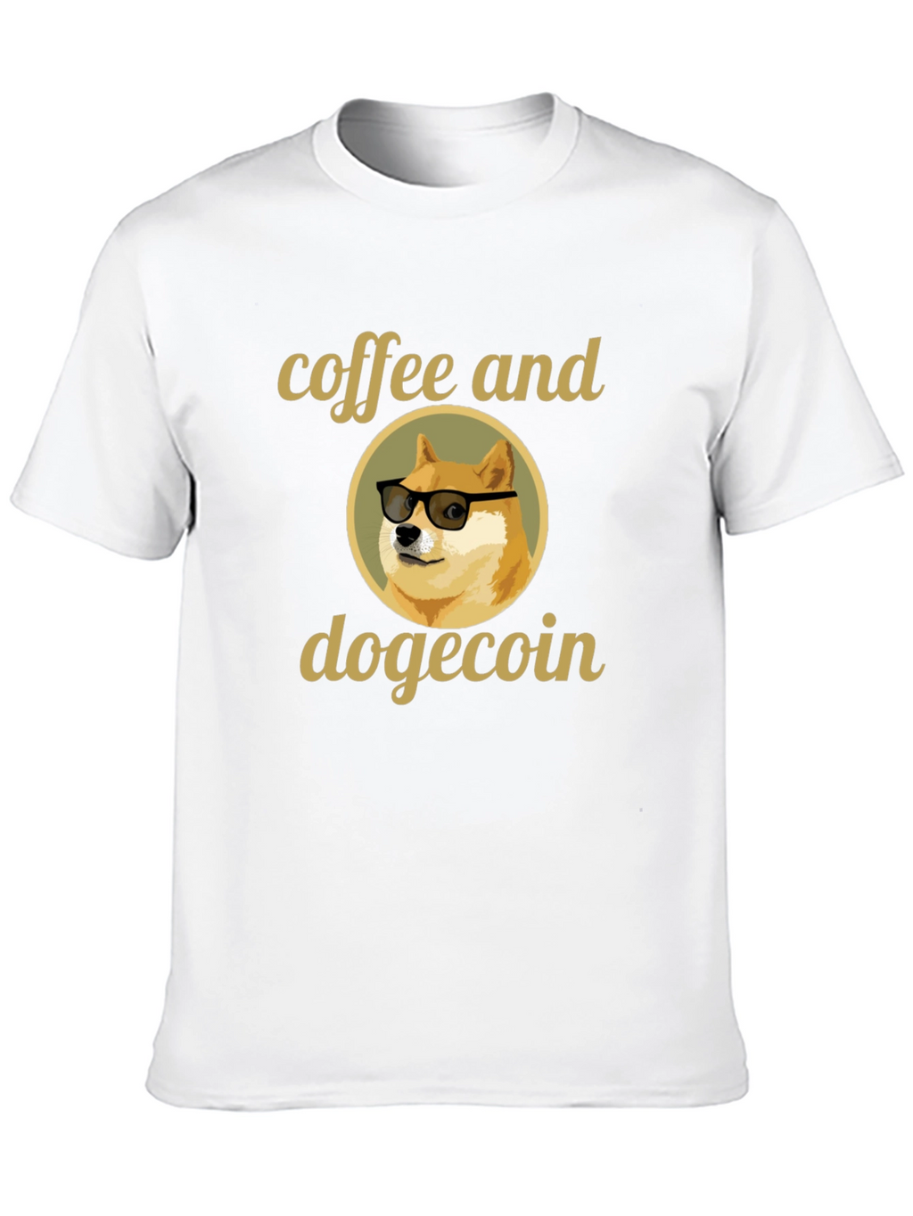 Coffee and Dogecoin Graphic T-Shirt