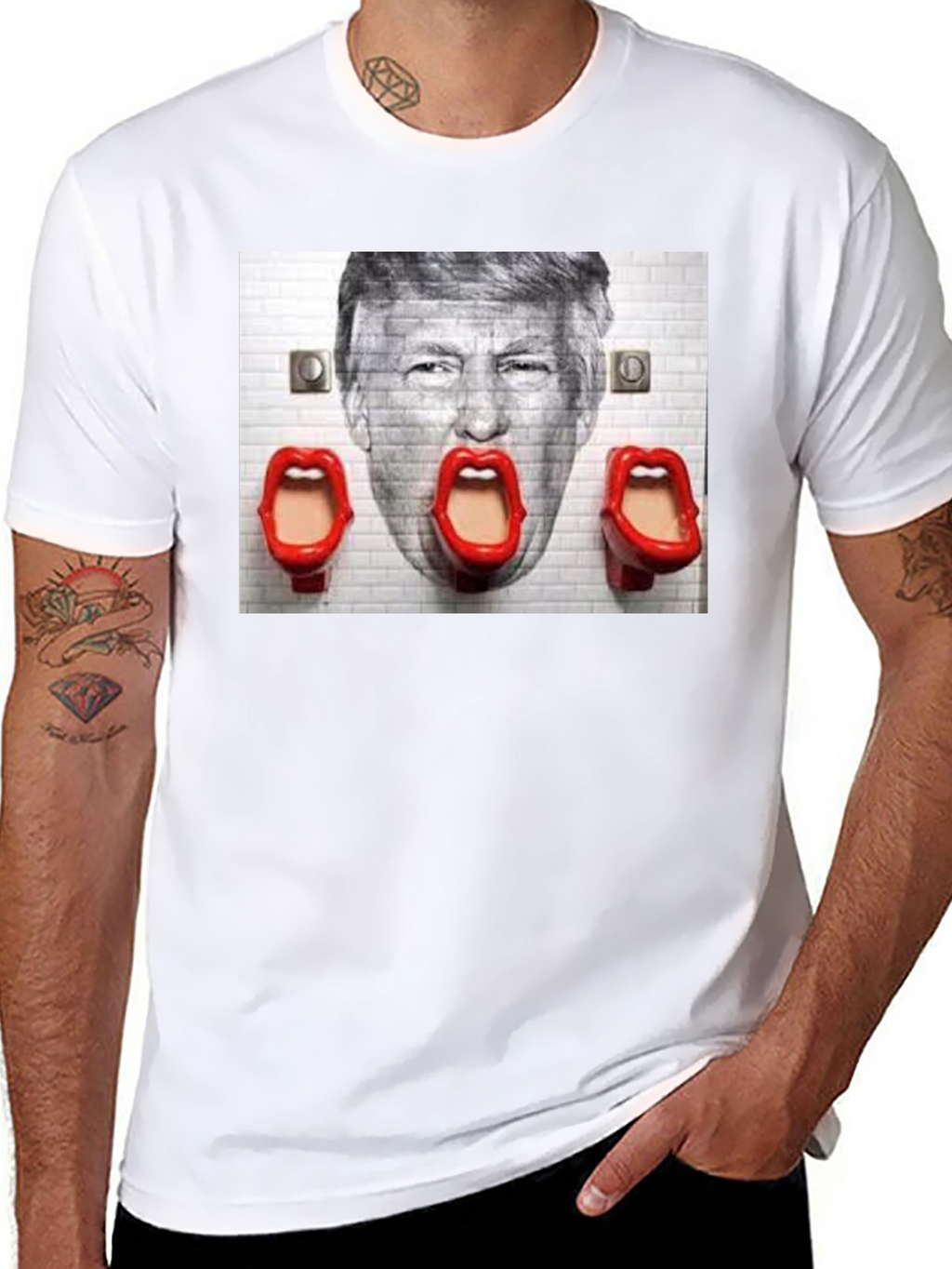 Trump Urinal T-Shirt - Unique Political Humor Tee